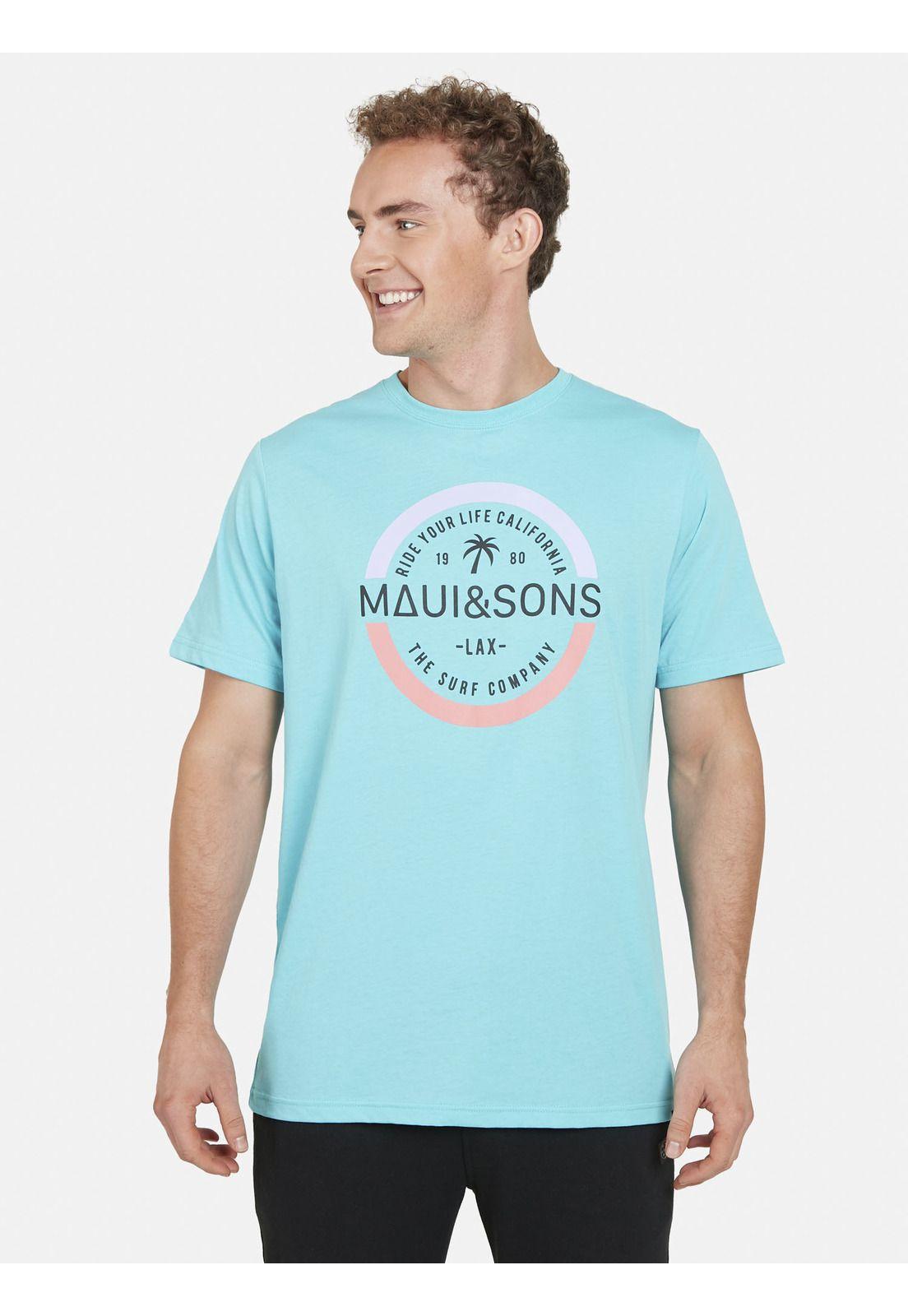 Polera SURF COMPANY Hombre Celeste Maui and Sons-0