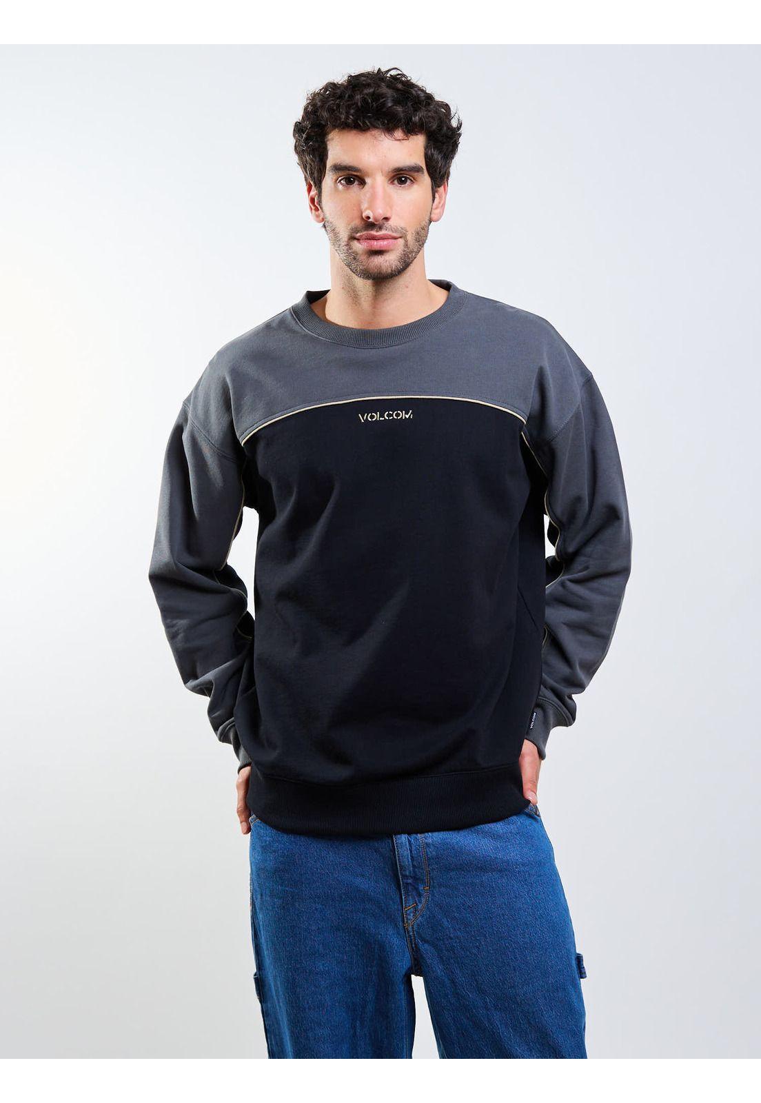 Poleron CR 2K Stone Crew Negro Hombre Volcom-2