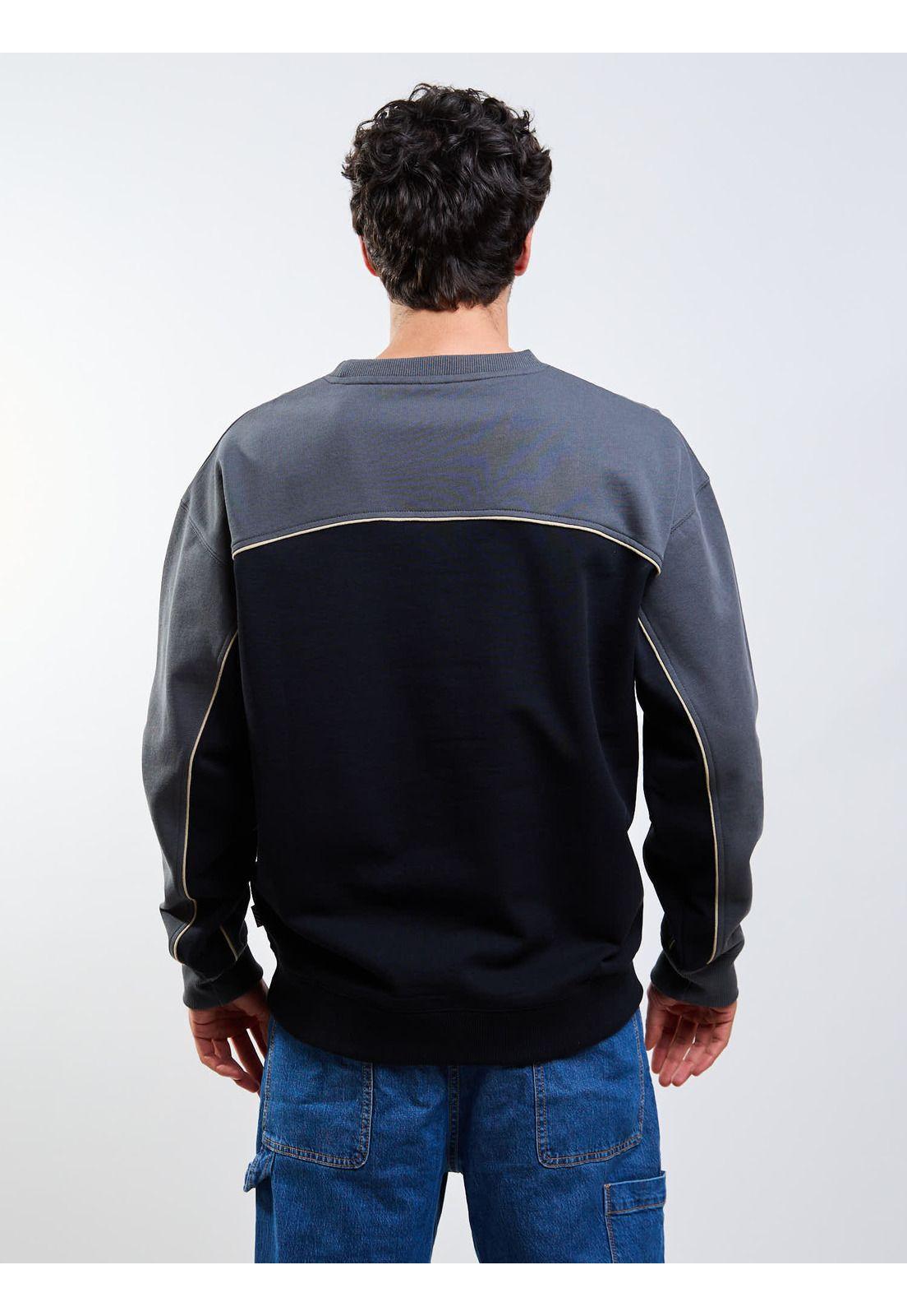 Poleron CR 2K Stone Crew Negro Hombre Volcom-3