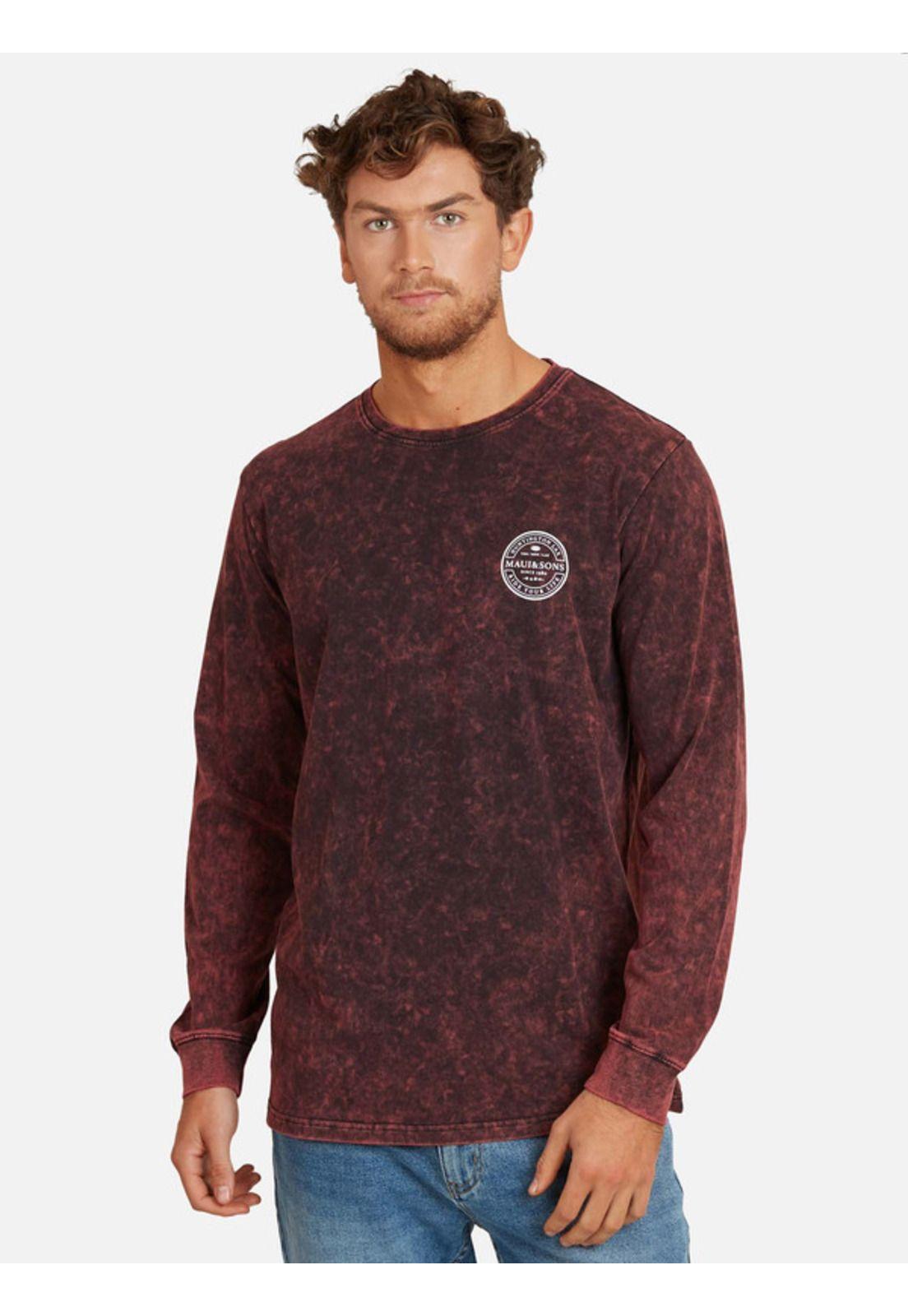 Polera The Gold State Hombre Rojo Maui And Sons-0