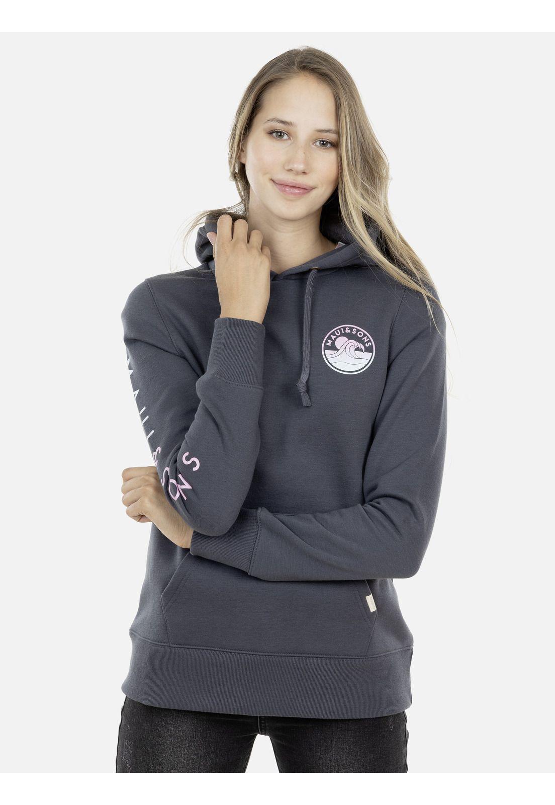 Poleron Mujer 5O241-WI21 Gris Oscuro Maui and Sons-0