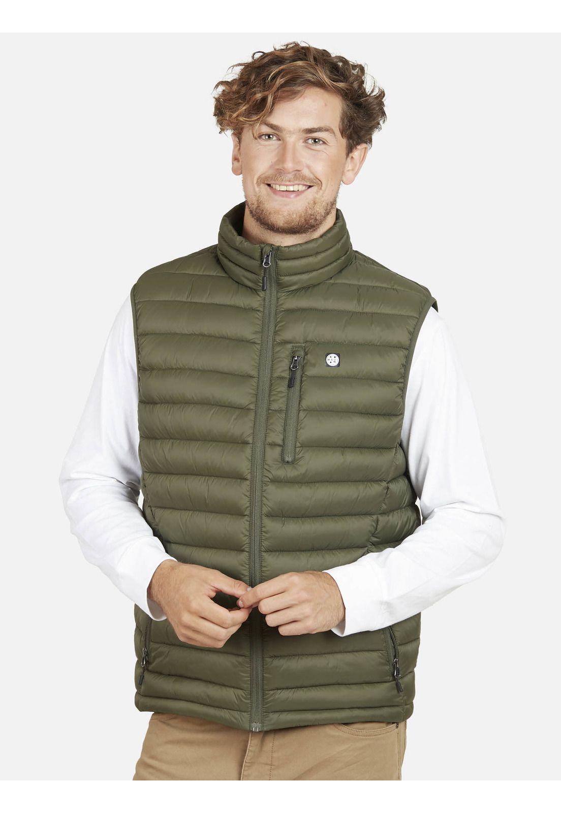 Parka Sleeveless Quilted Hombre Verde Maui and Sons-0