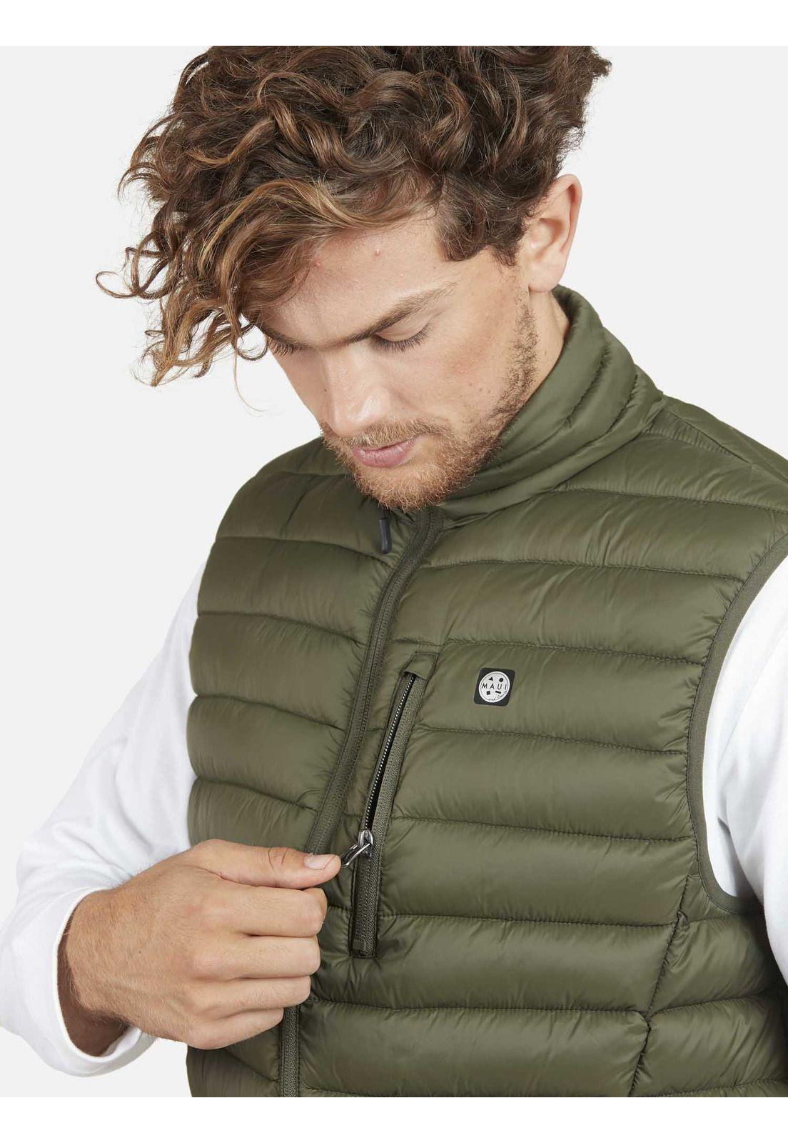 Parka Sleeveless Quilted Hombre Verde Maui and Sons-2