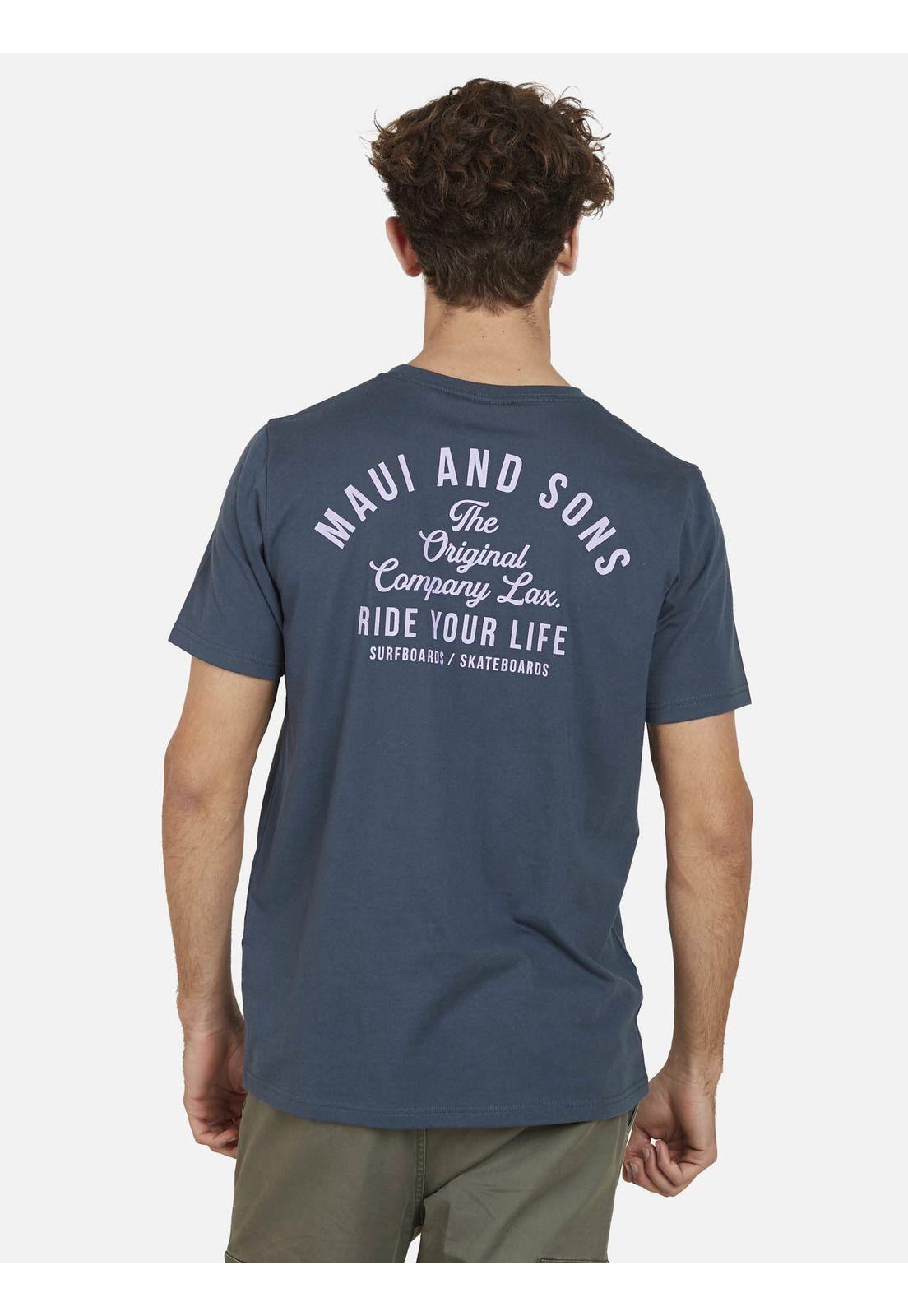 Polera RIDE YOUR LIFE Hombre Azul Maui and Sons-1