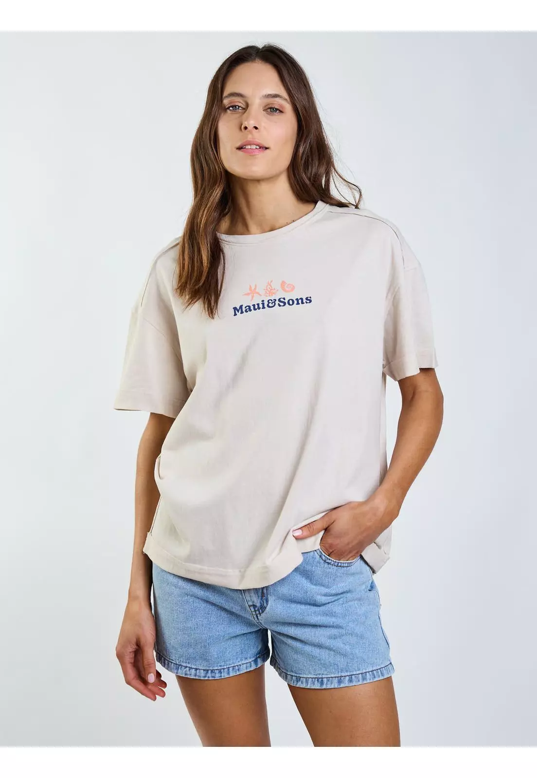 Polera MC Bria Beige Mujer Maui and Sons-6