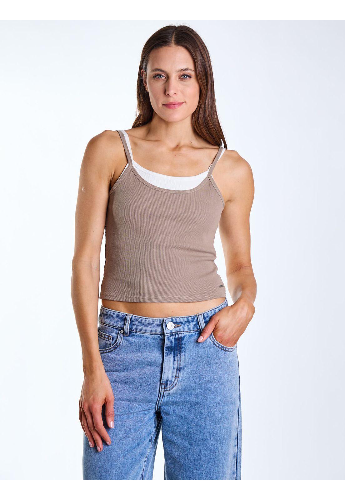 Polera SM Nara Café Mujer Maui and Sons-5
