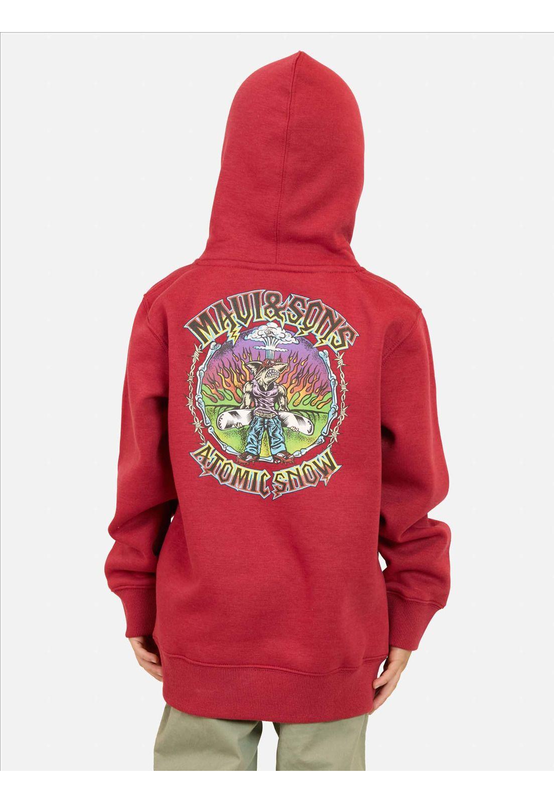Poleron Canguro Flow Rojo Infantil Maui And Sons-1