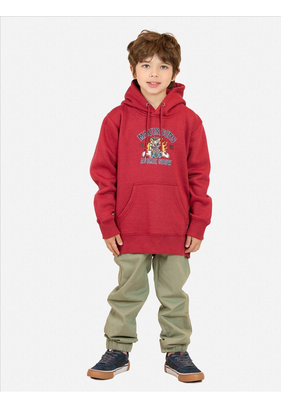 Poleron Canguro Flow Rojo Infantil Maui And Sons-3