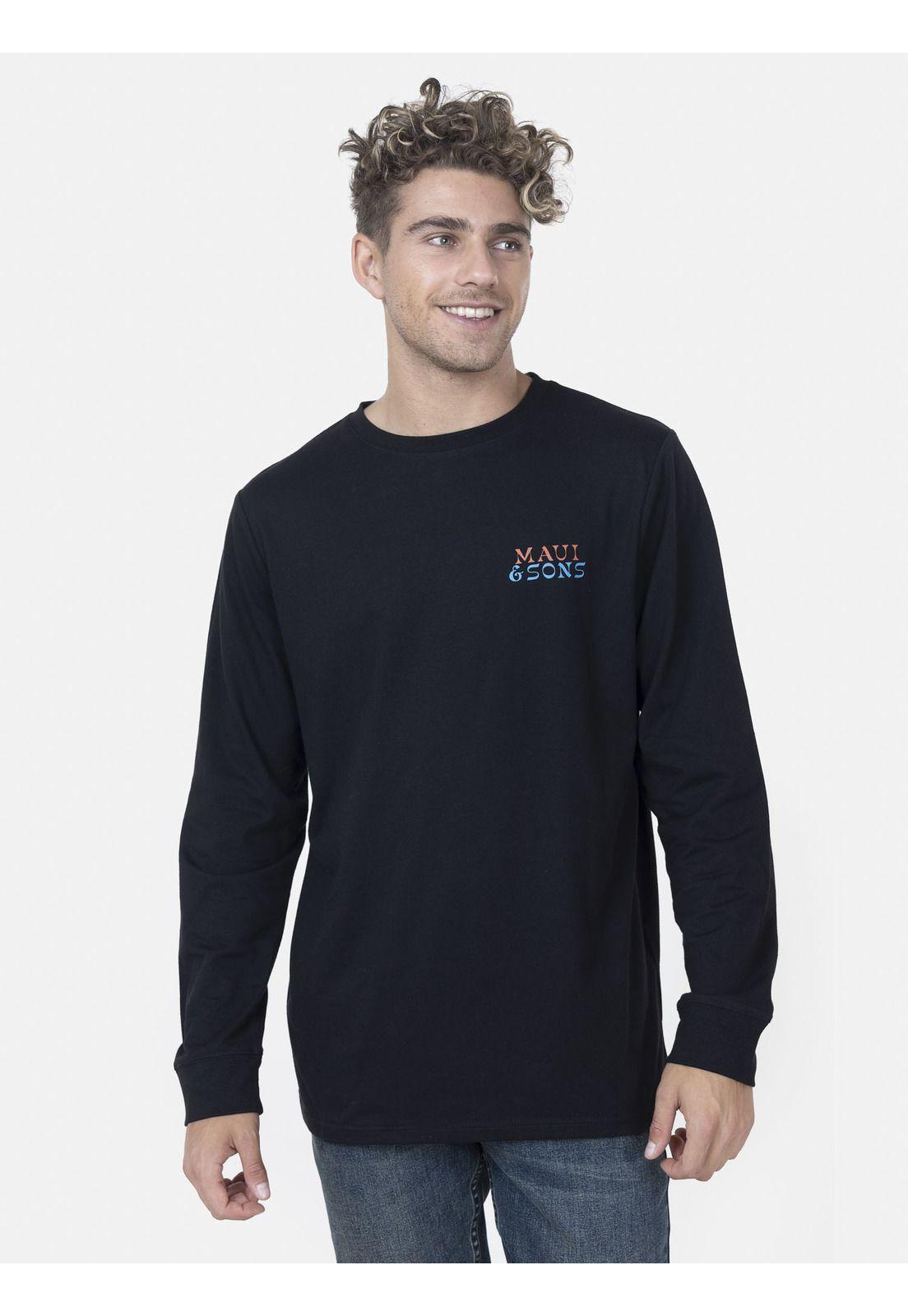 Polera Hombre 5P1230 Negro Maui and Sons-0