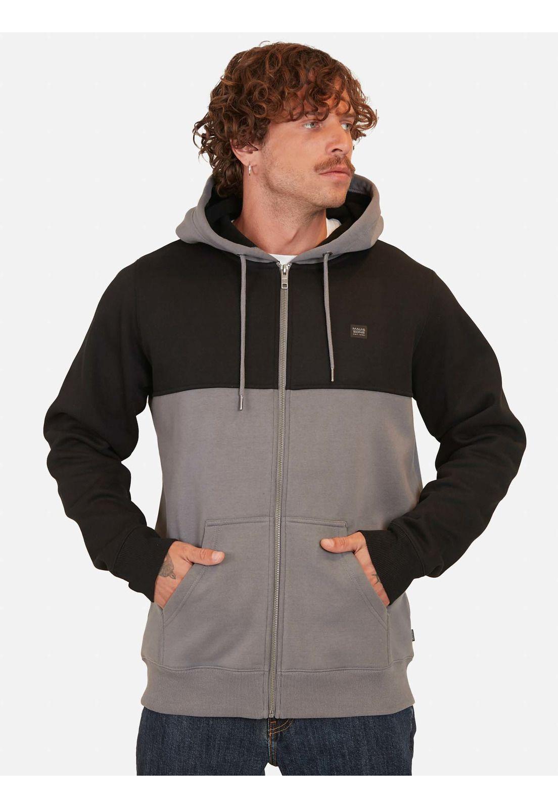 Poleron Cut Mix Color Bonded Gris Hombre Maui And Sons-0