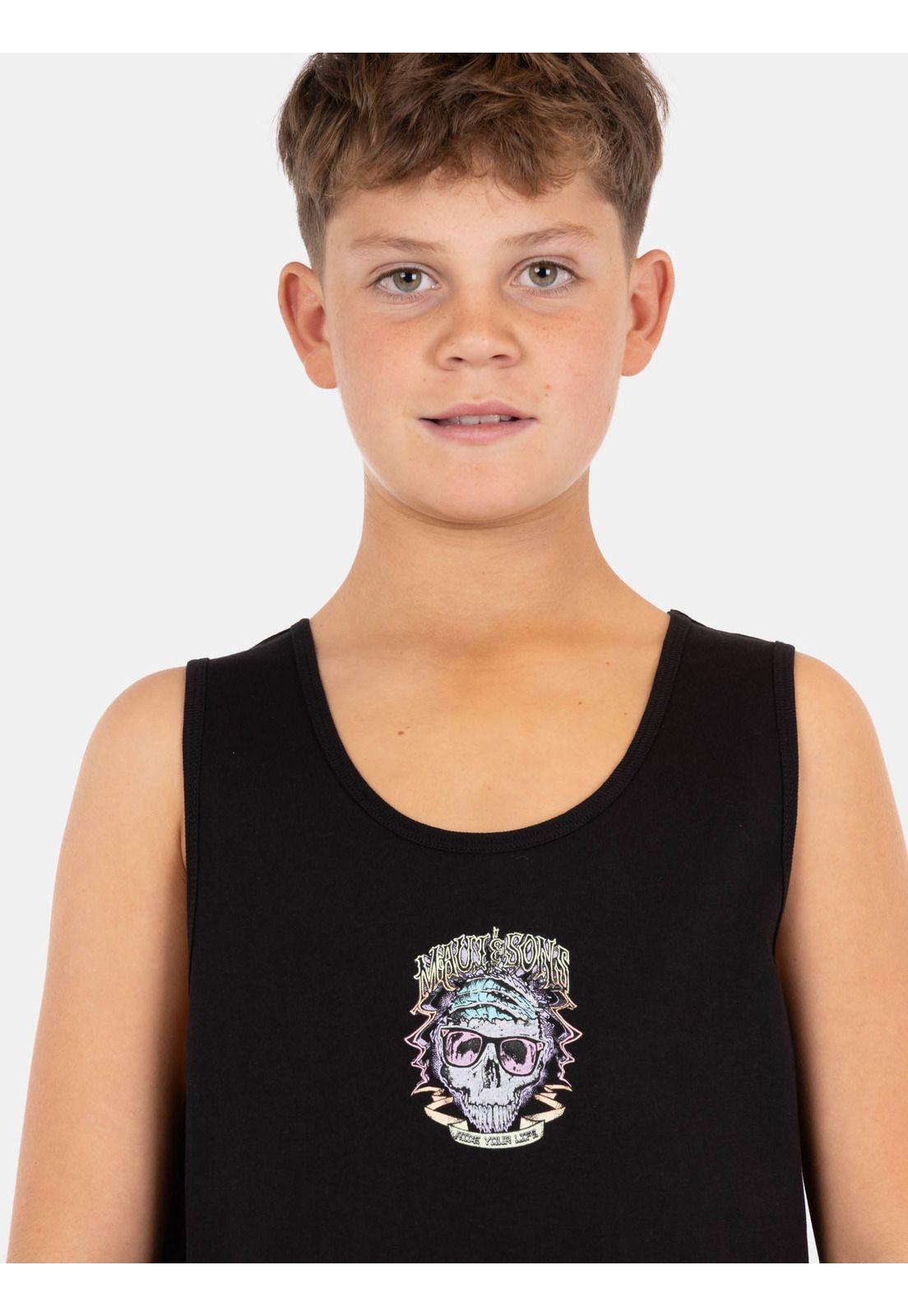 Polera SM Tribalz Negro Infantil Maui And Sons-2