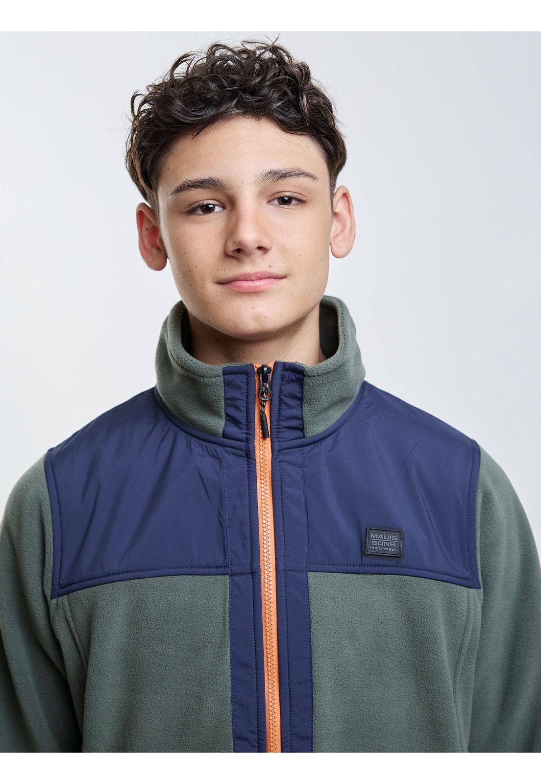 Poleron Micropolar Highforest Verde Infantil Maui And Sons-3