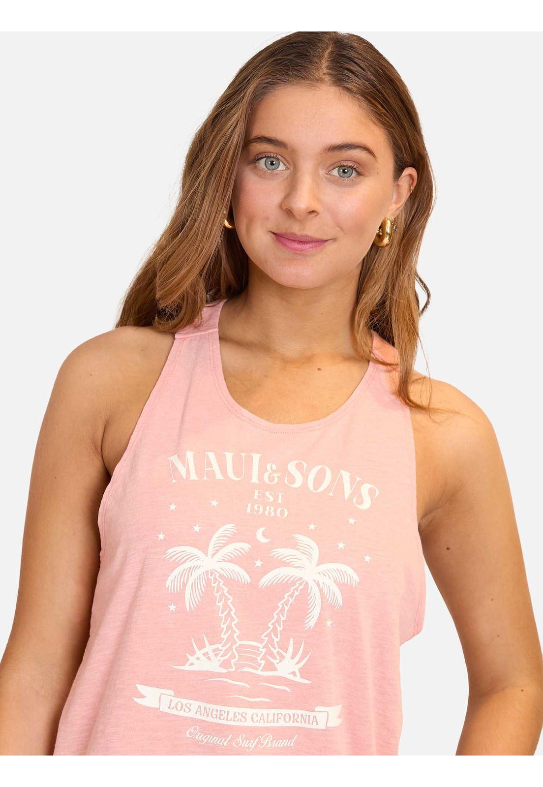 Polera MC Summer Palms Naranja Mujer Maui And Sons-3
