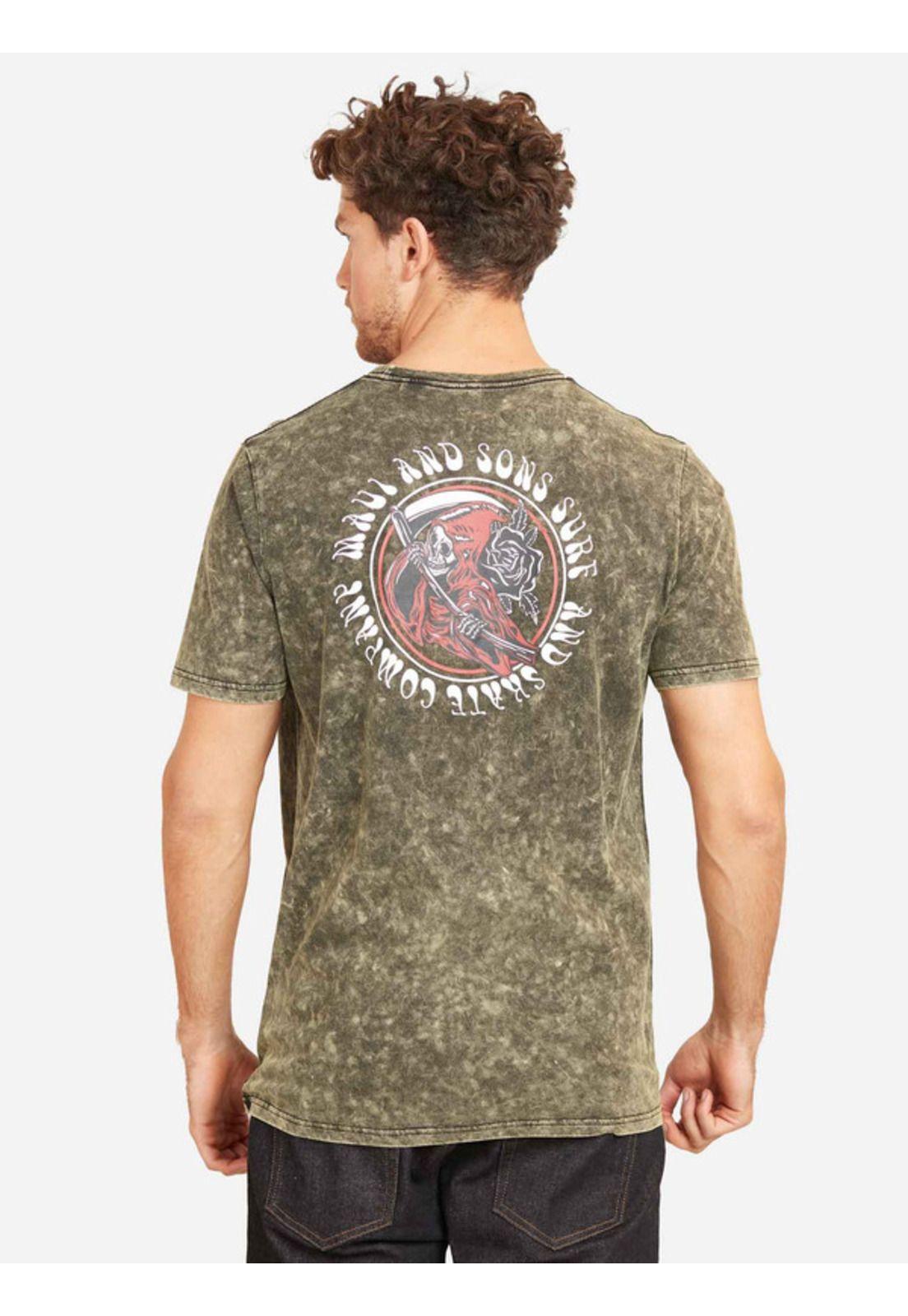 Polera Holy Bead Sstee Hombre Verde Maui And Sons-1