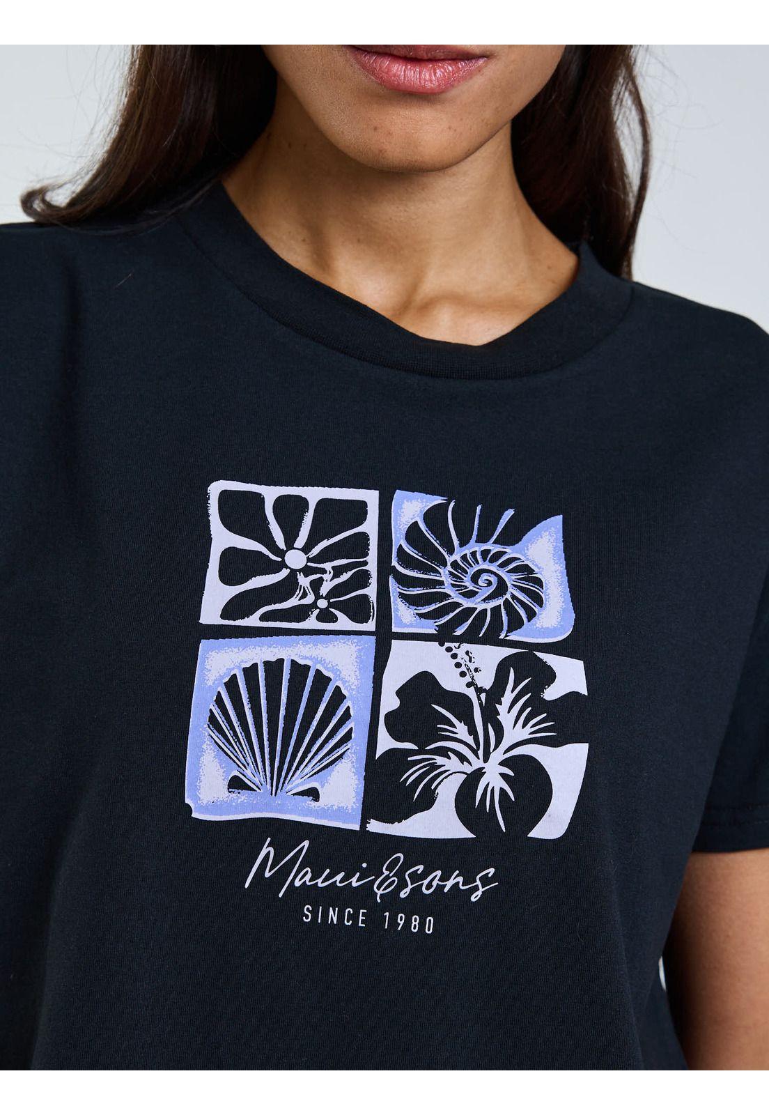 Polera MC Vian Negro Mujer Maui and Sons-4
