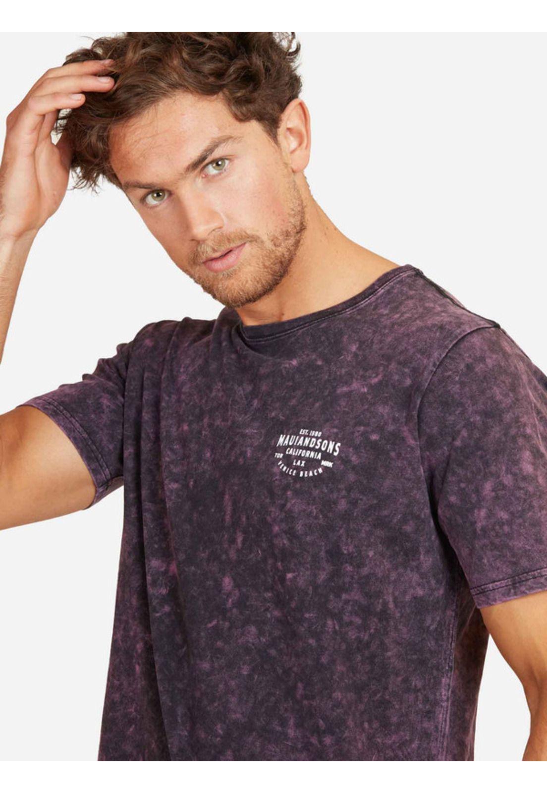Polera Cal/Lav Sstee Hombre Morado Maui And Sons-2