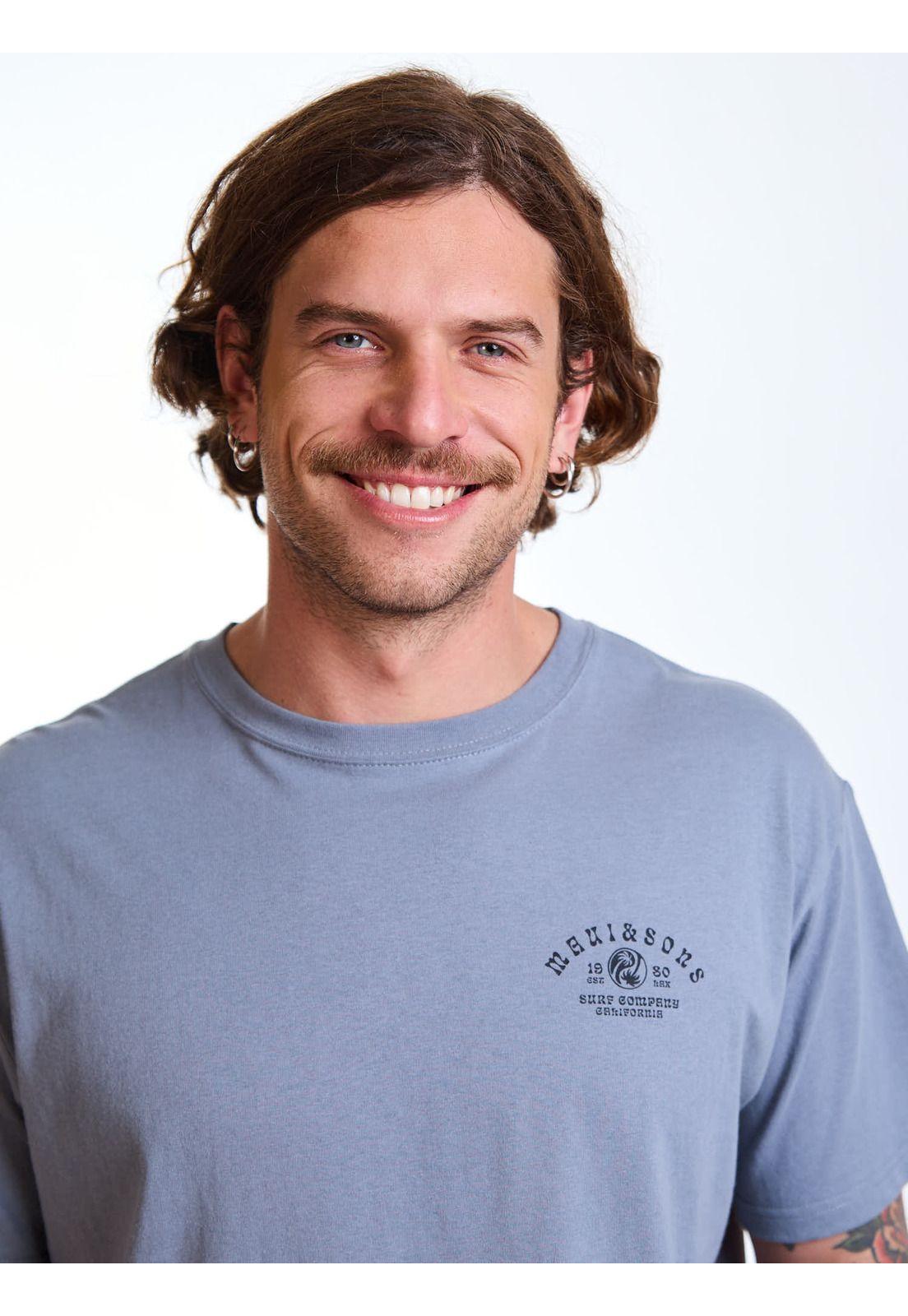 Polera MC Vibes Gris Hombre Maui and Sons-4