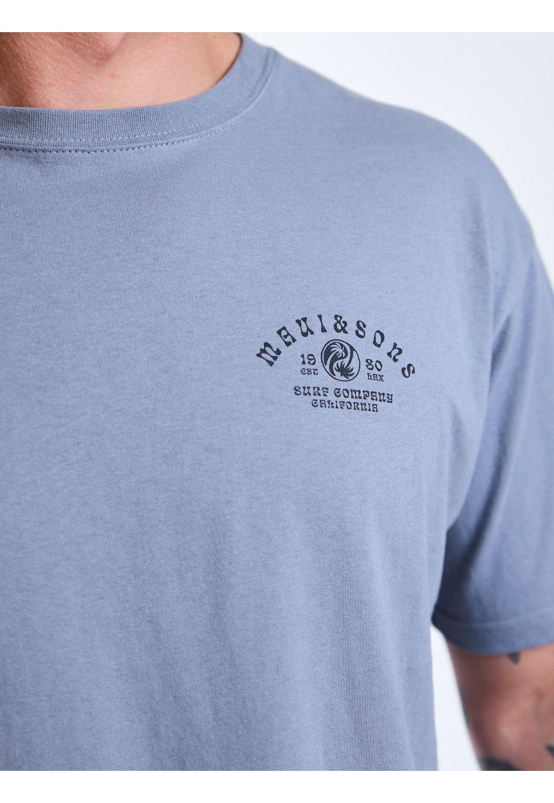 Polera MC Vibes Gris Hombre Maui and Sons-5