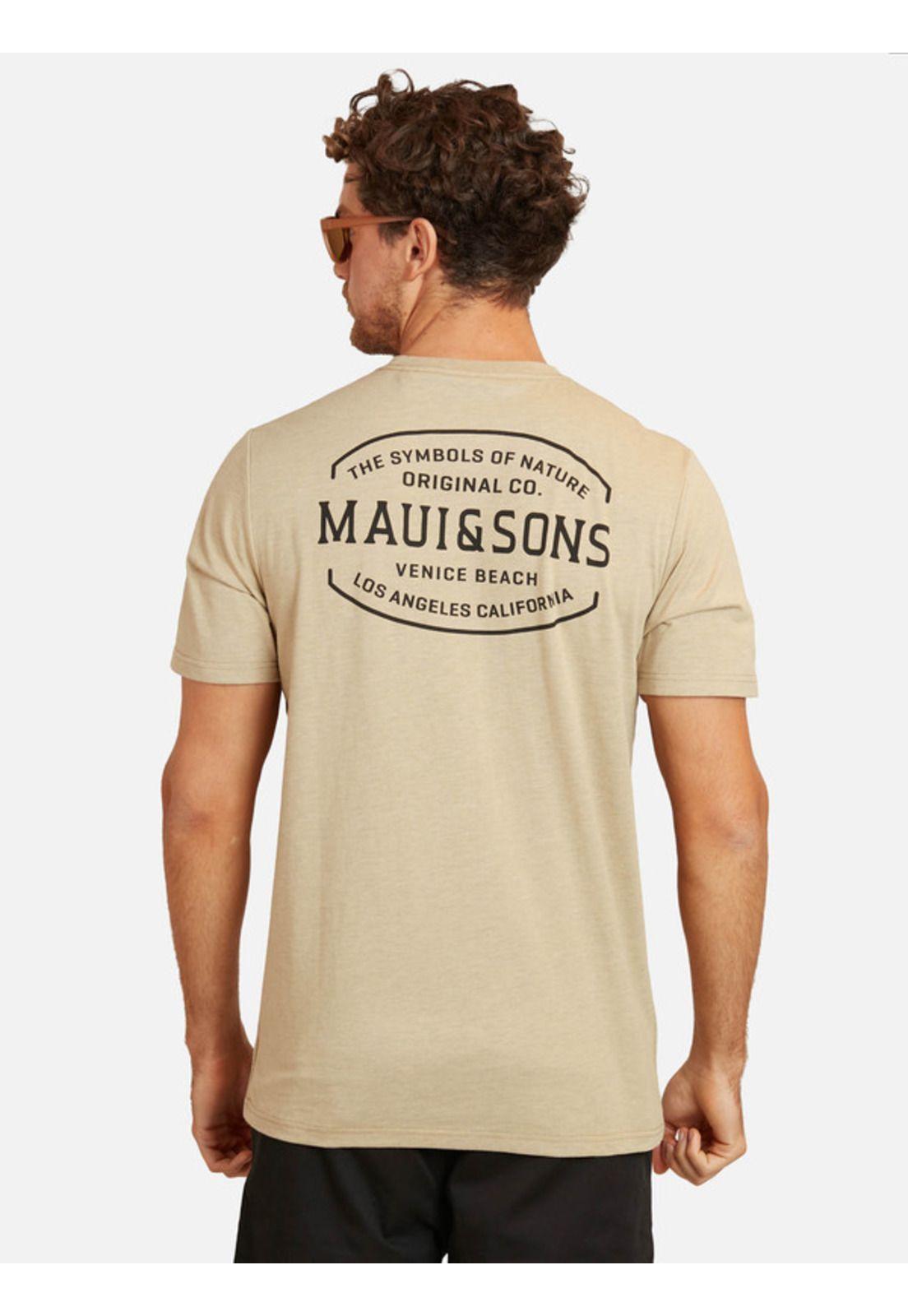 Polera Skull Pina B Hombre Khaki Maui And Sons-1