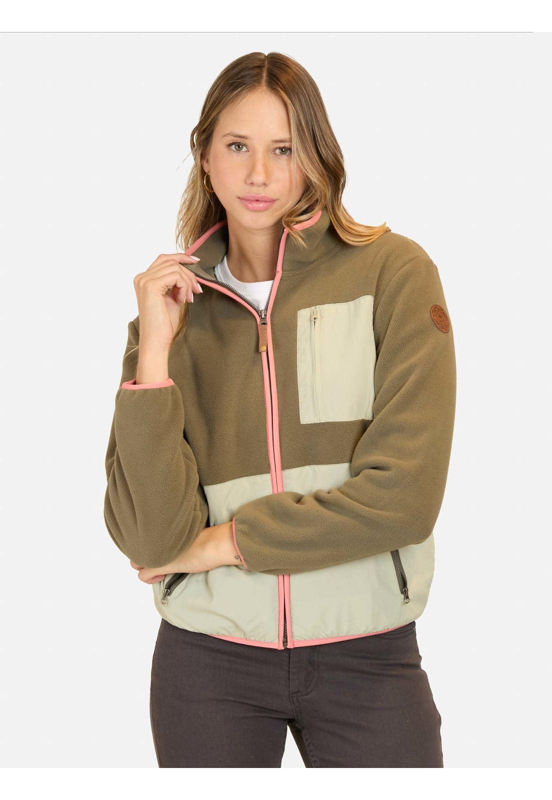Poleron Micropolar Stash Verde Mujer Maui And Sons-0