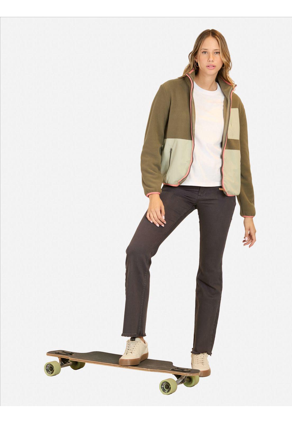Poleron Micropolar Stash Verde Mujer Maui And Sons-3