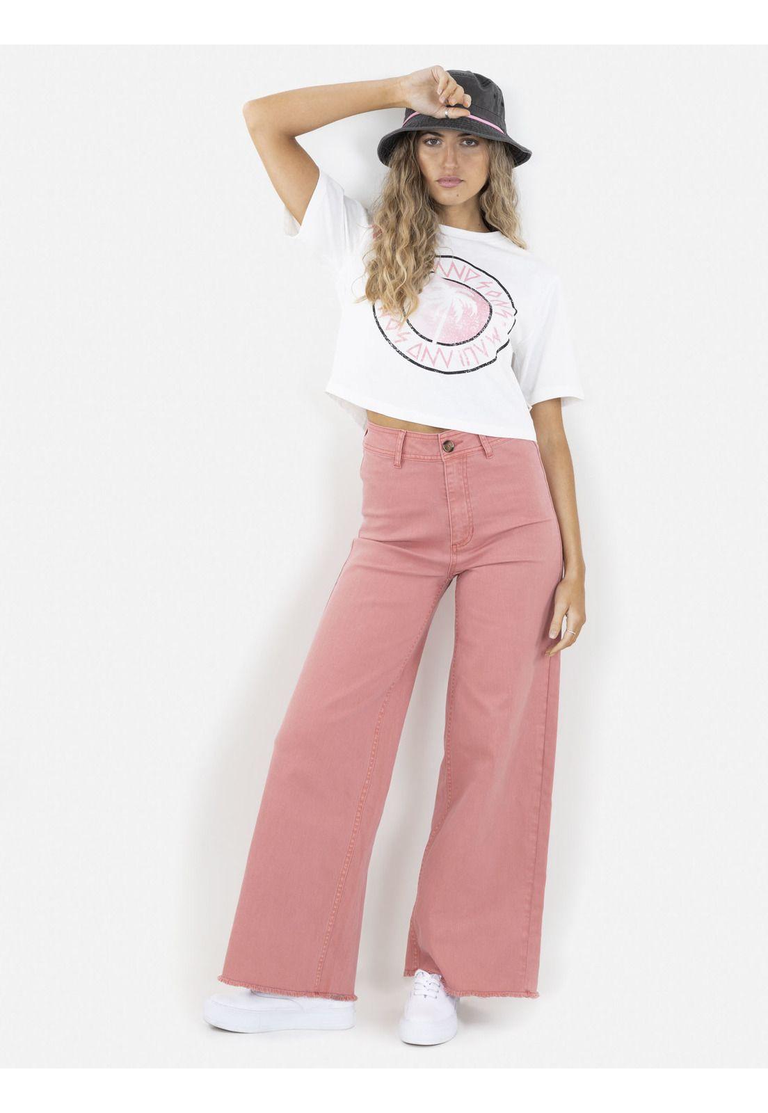 Polera GRADIENT PALM Mujer Blanco Maui and Sons-3