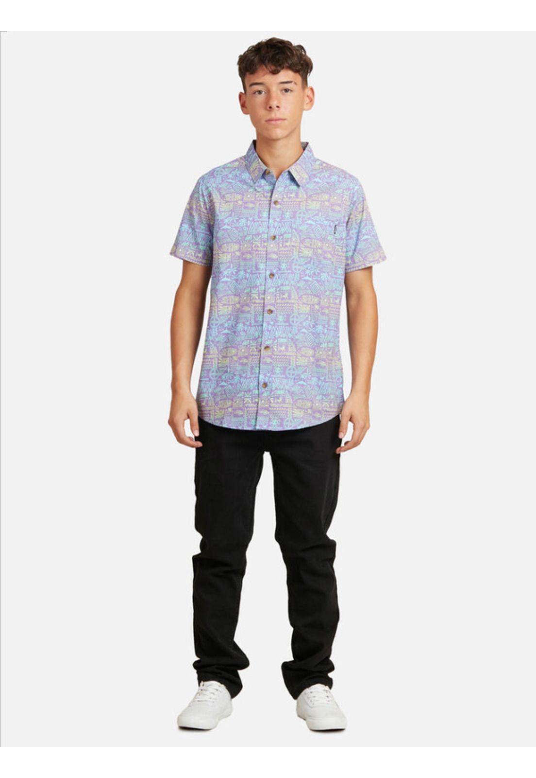 Camisa Mc 5C908 Juvenil Hombre Multicolor Maui And Sons-3