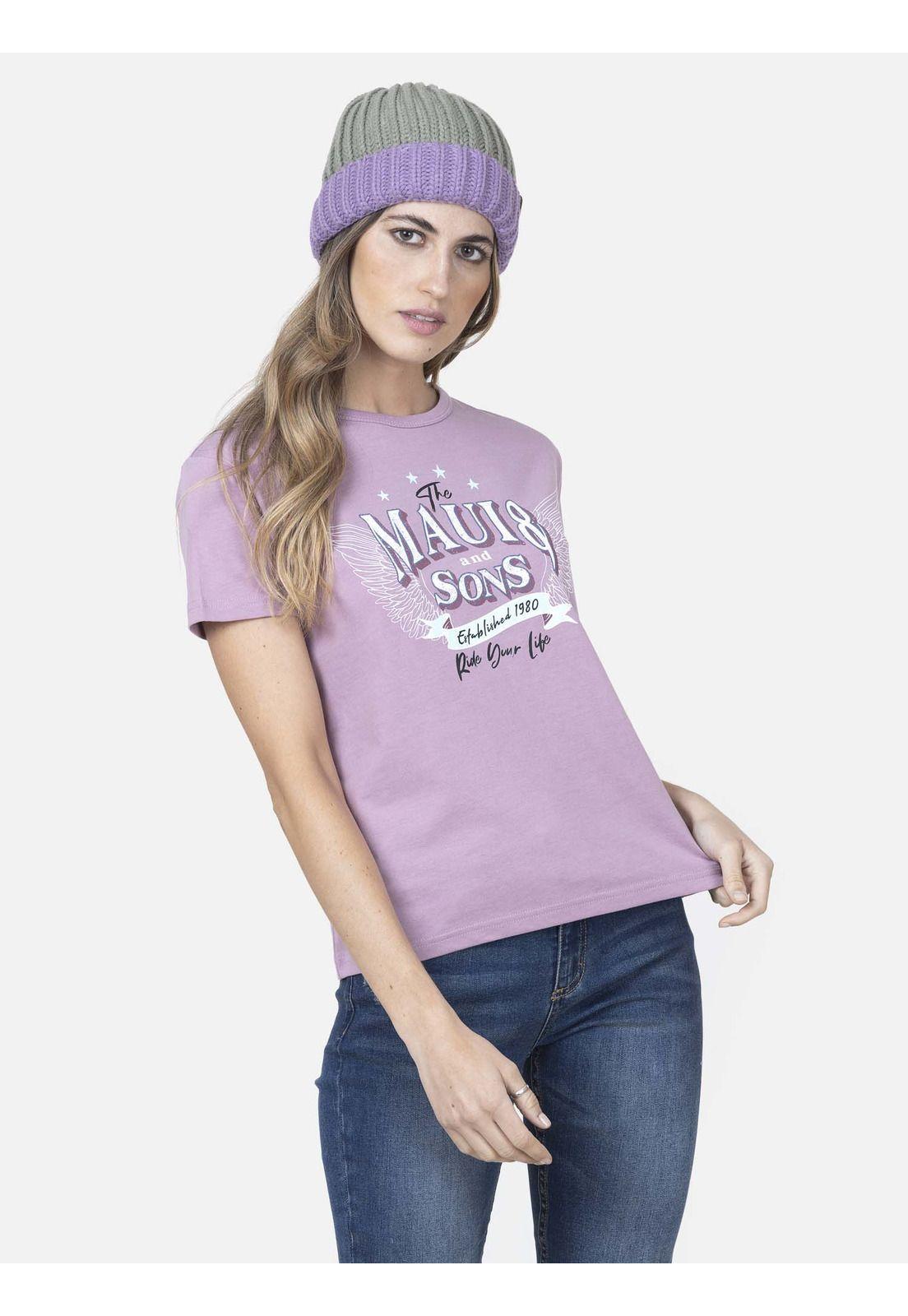 Polera Mujer MANU TIGER Rosado Maui and Sons-0