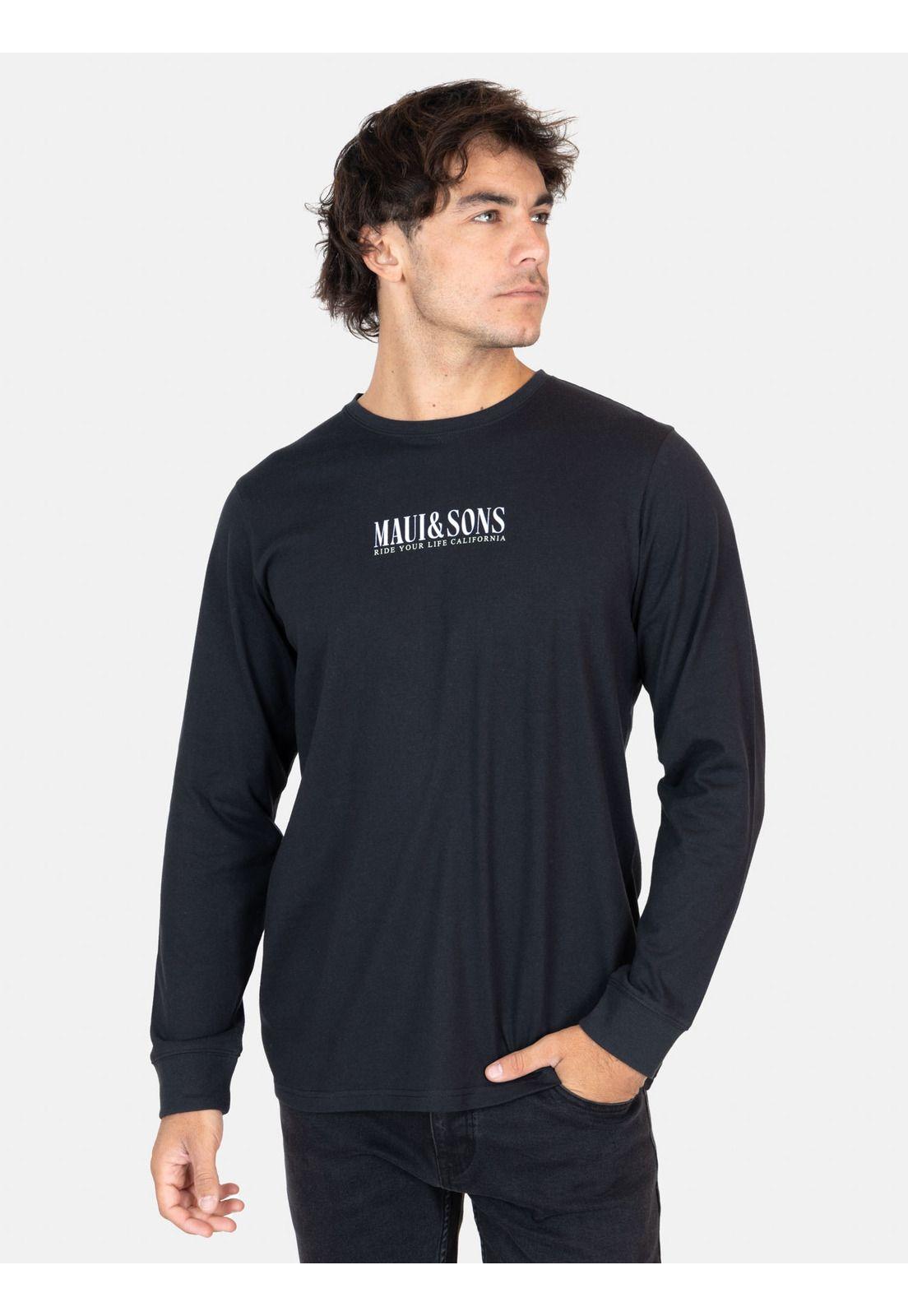 Polera ML Salty Air Negro Hombre Maui And Sons-0