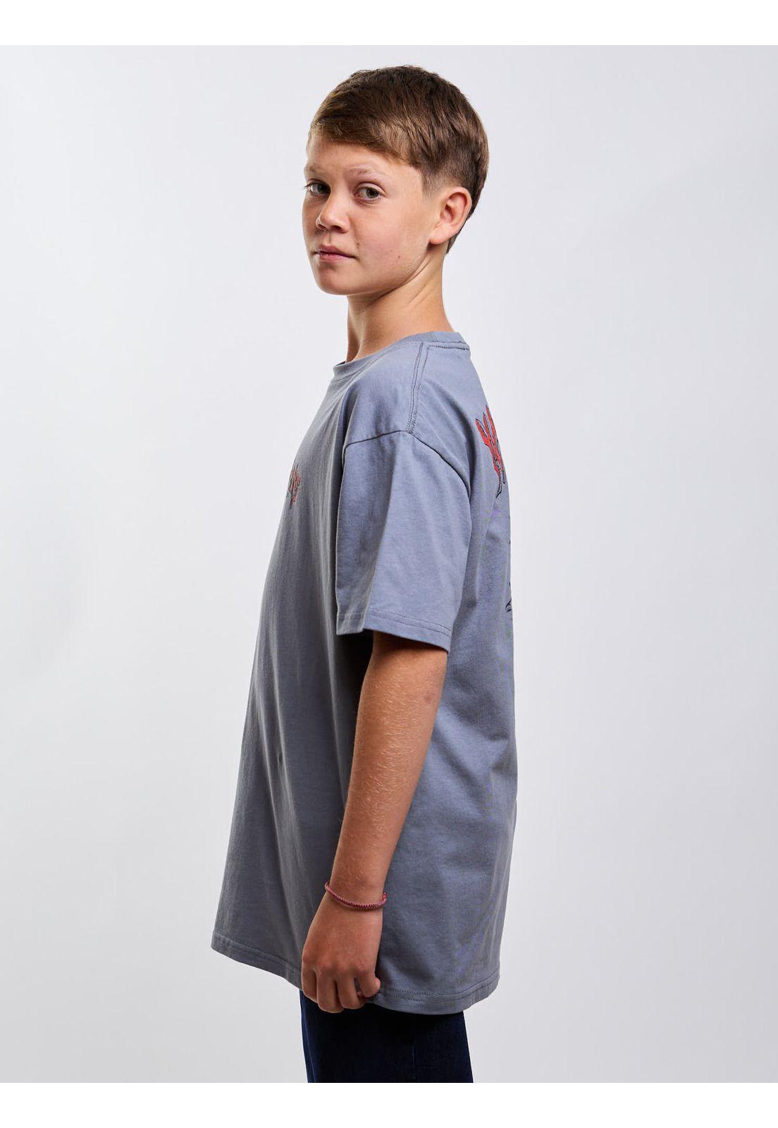 Polera MC Skull Ride Gris Infantil Maui And Sons-2