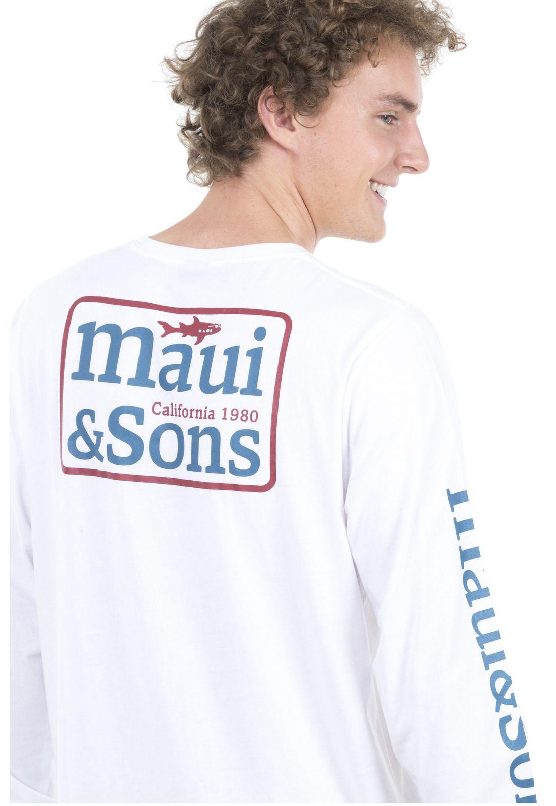 Polera M/L Hombre 5P895-MI20 Blanco Maui and Sons-2