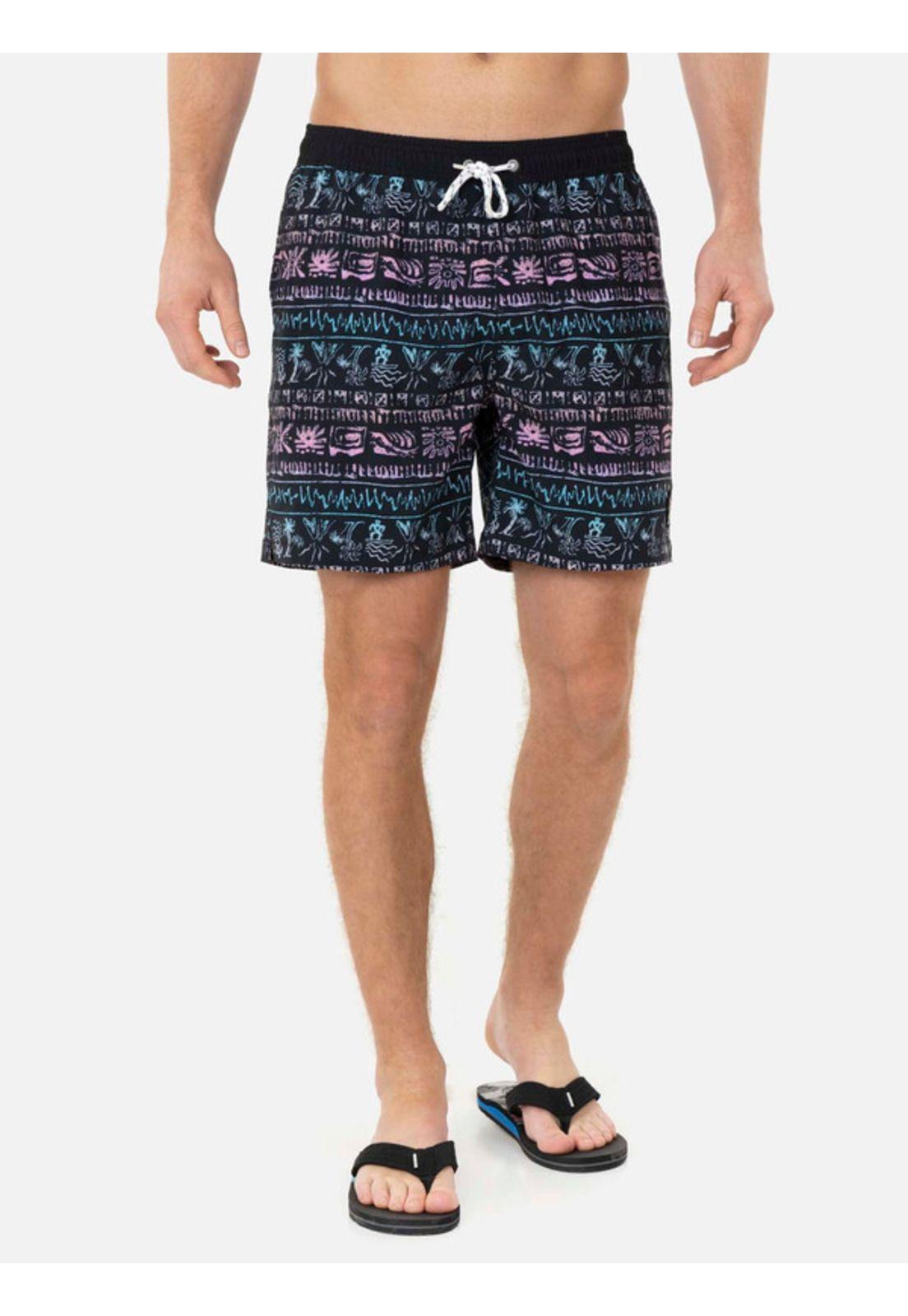 Traje de baño Stretch Ohama Hawaii Elastic Waist Multicolor Hombre Maui and sons-0