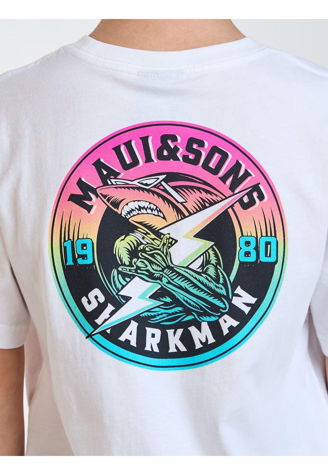 Polera MC Keanu Blanco Infantil Maui and Sons-3