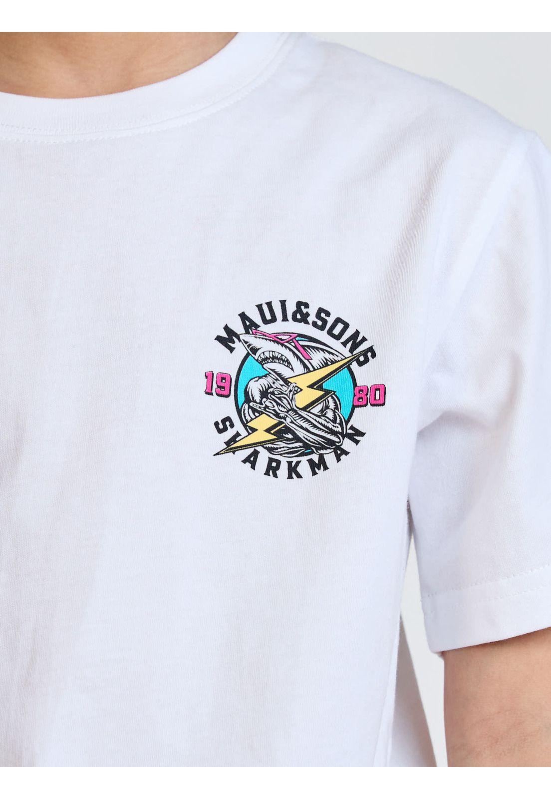 Polera MC Keanu Blanco Infantil Maui and Sons-5
