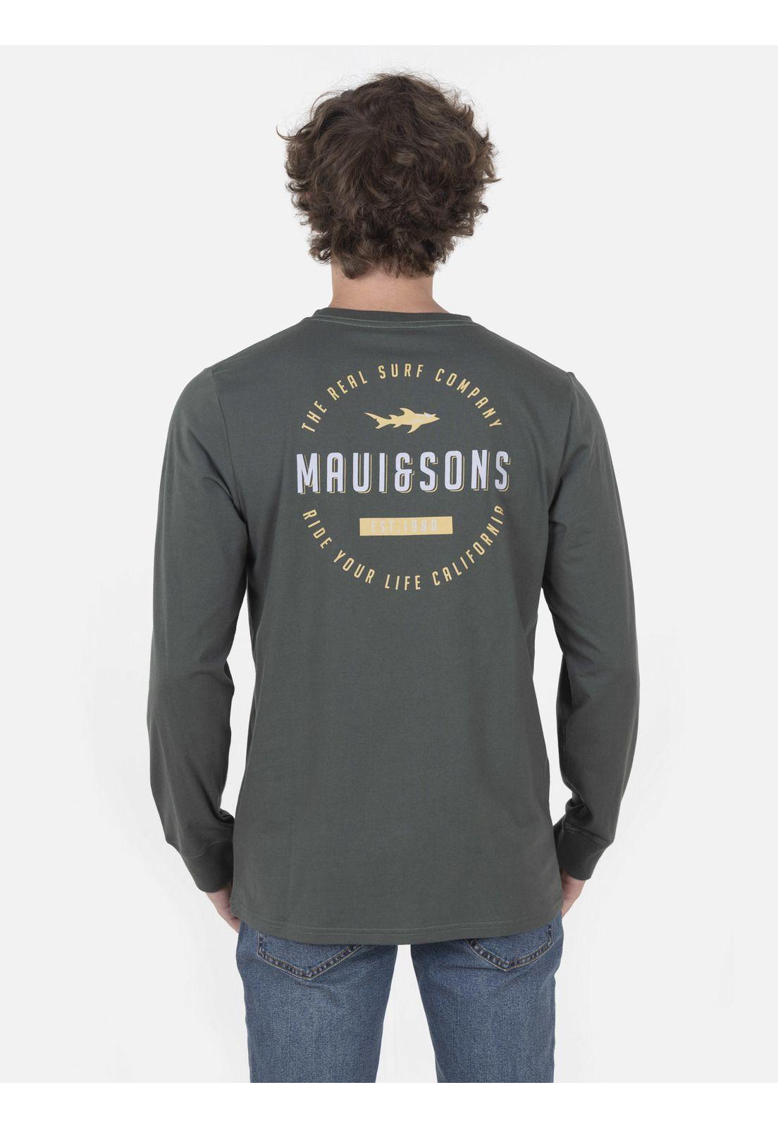 Polera Hombre SIMPLE AVENEU LS TEE Verde Maui and Sons-1