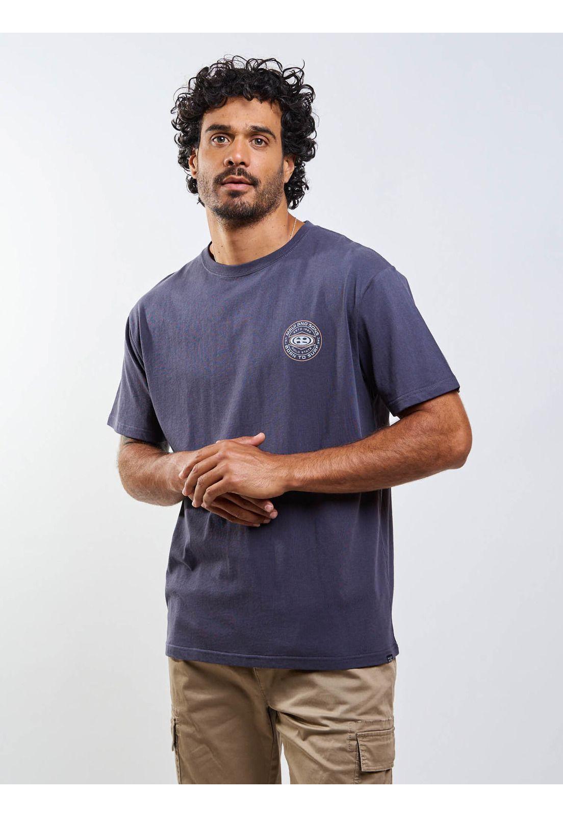 Polera MC Oval Seal Gris Hombre Maui And Sons-5