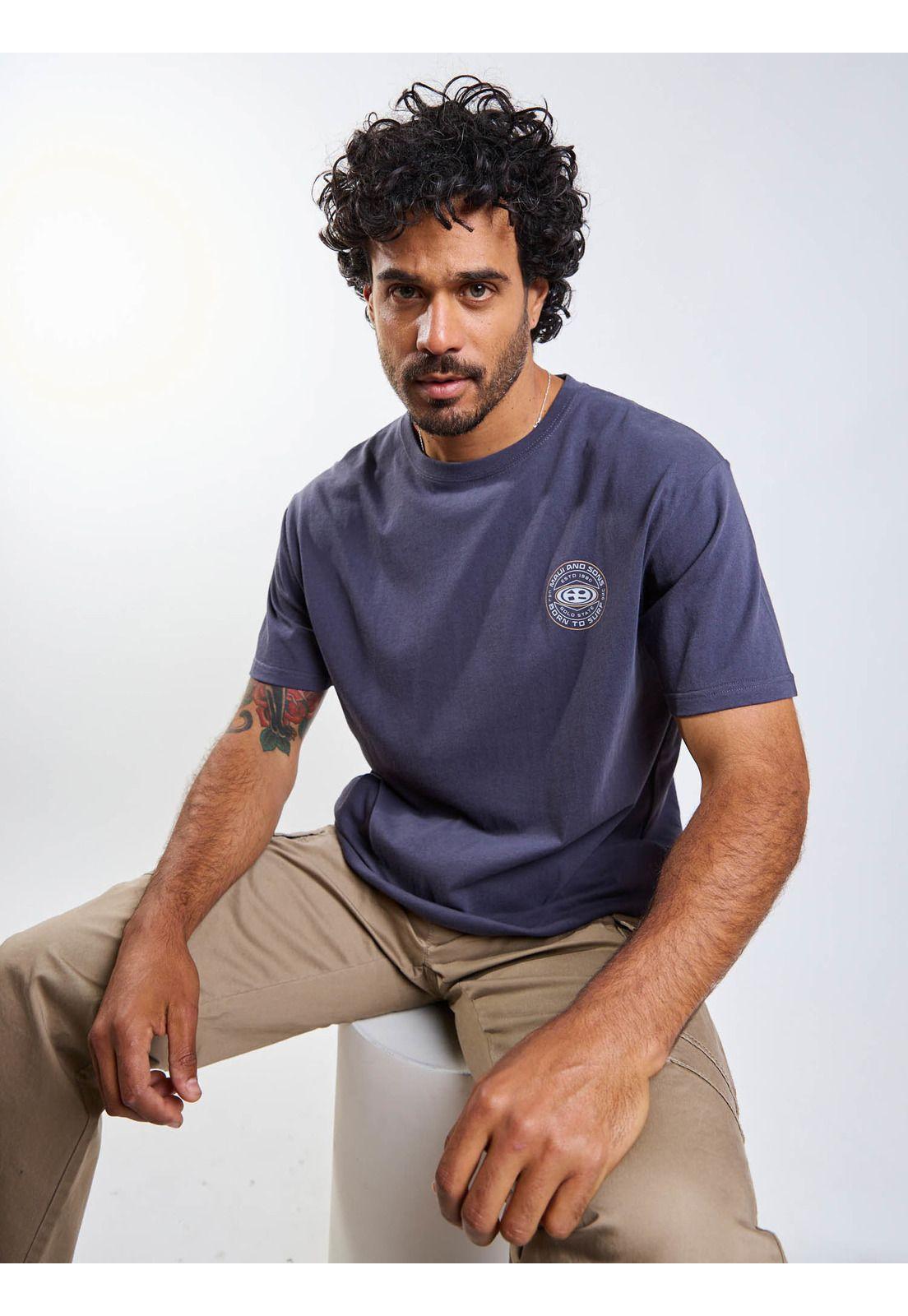 Polera MC Oval Seal Gris Hombre Maui And Sons-9