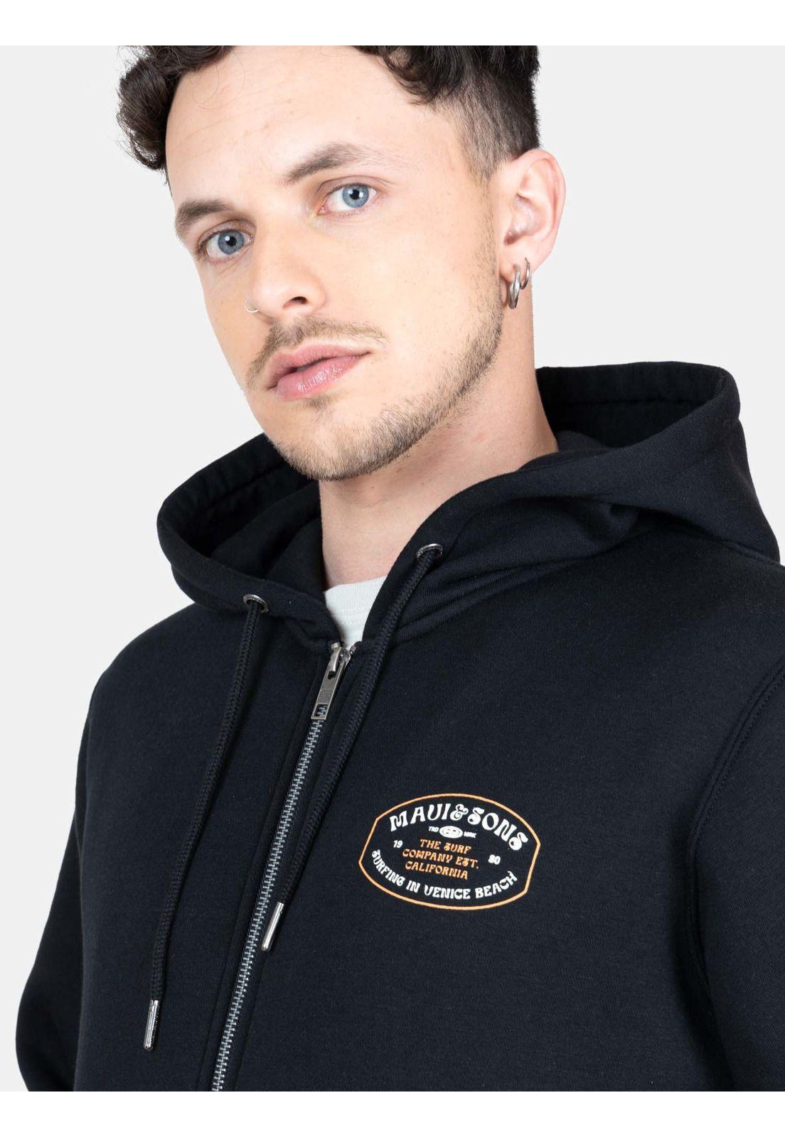 Poleron FZ Tide Negro Hombre Maui And Sons-2