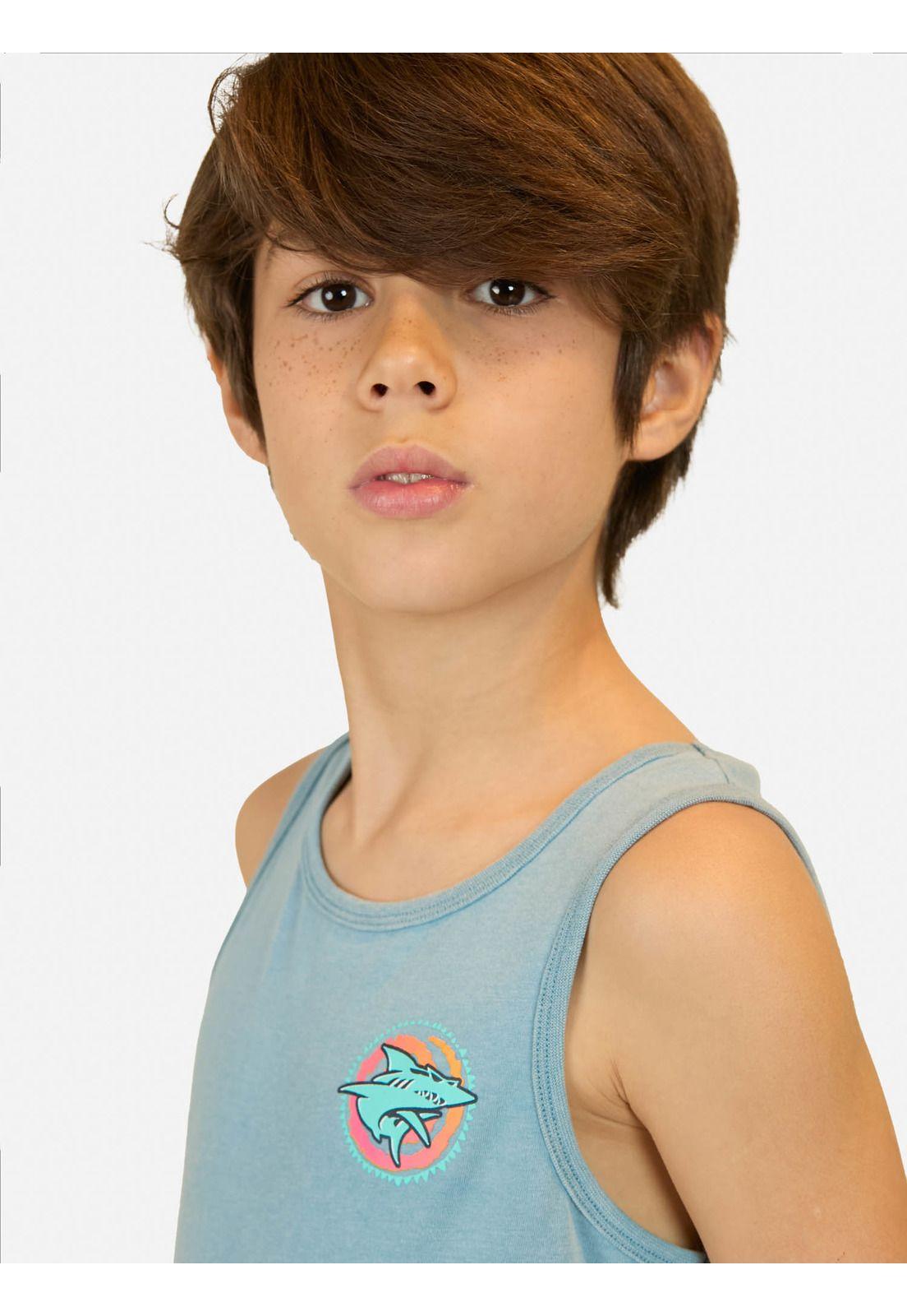 Polera S/M Gondole Celeste Niño Maui And Sons-2
