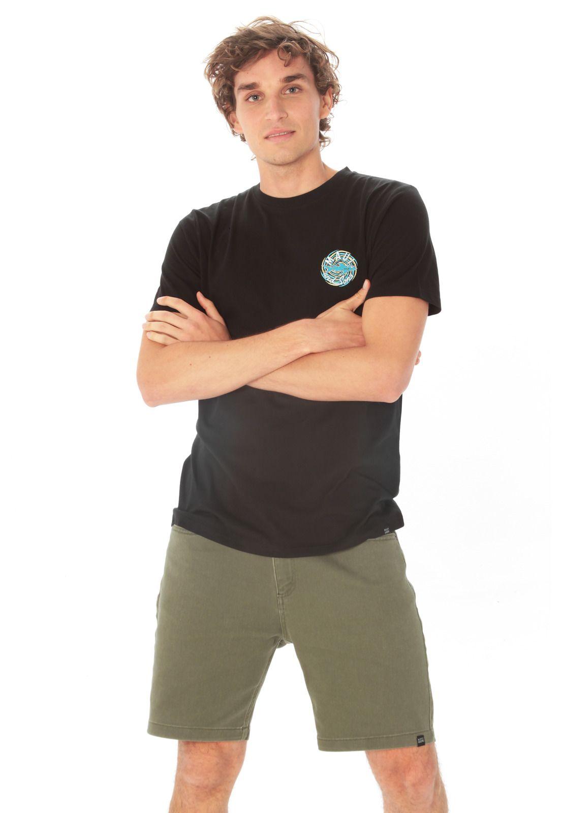 Polera M/C Basica Hombre 5P393-MV21 Negro-3