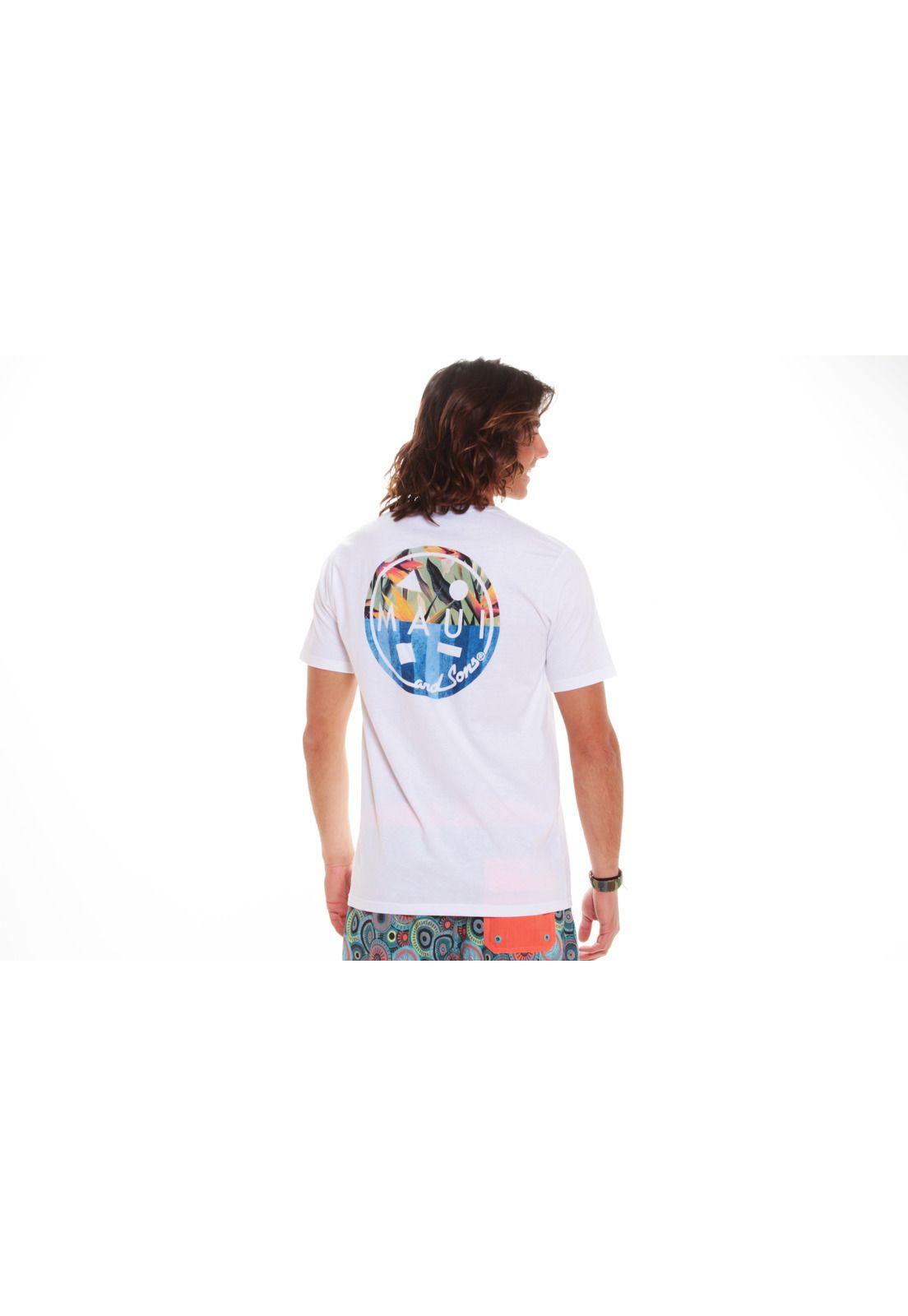 Polera M/C Basica Hombre 5P216-MV20 Blanco Maui and Sons-1