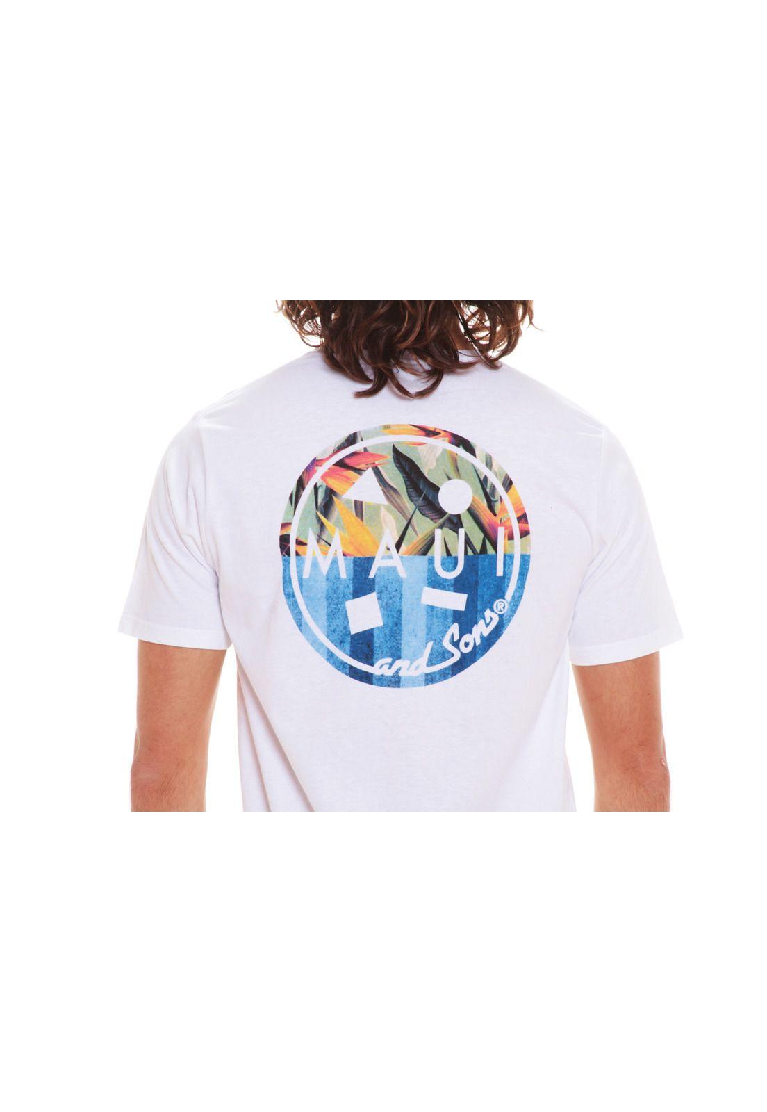 Polera M/C Basica Hombre 5P216-MV20 Blanco Maui and Sons-2