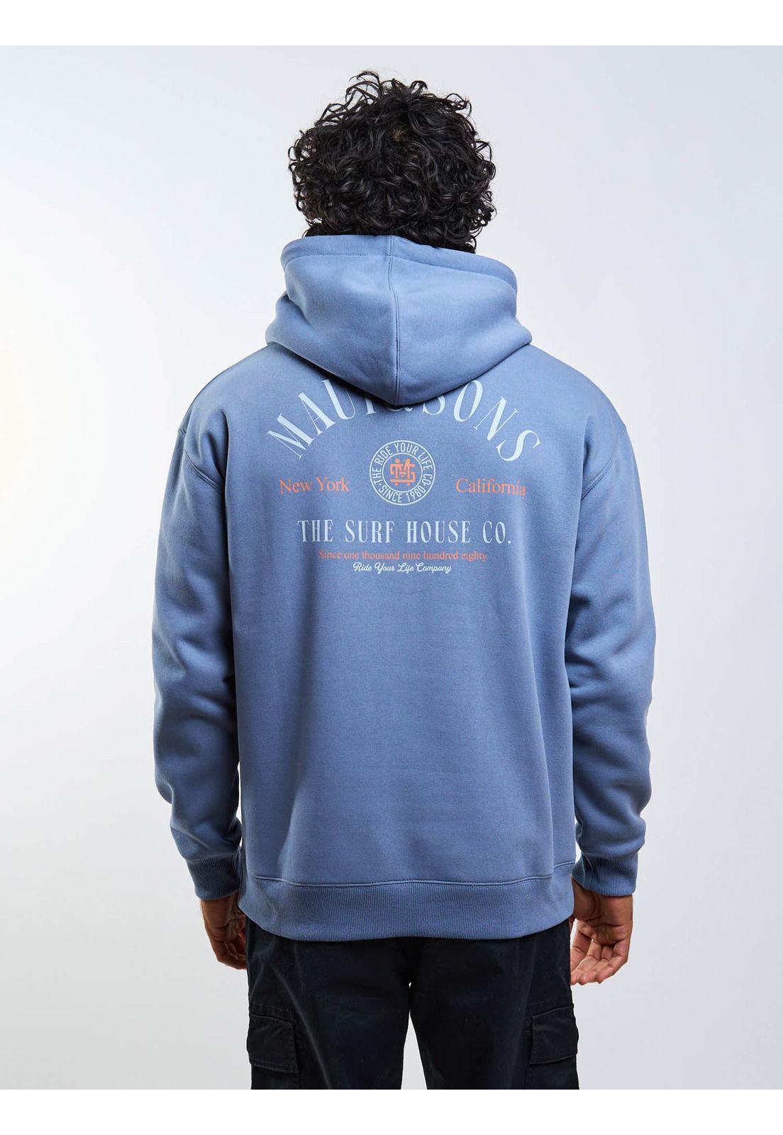 Poleron Canguro Surf house Celeste Hombre Maui And Sons-3