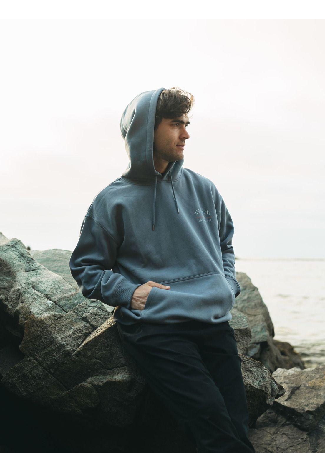 Poleron Canguro Surf house Celeste Hombre Maui And Sons-5