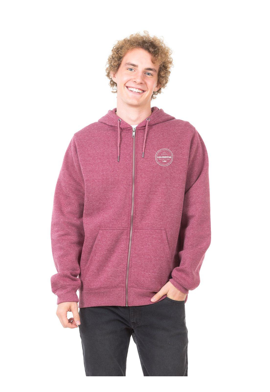 Poleron Fullzipper Hombre 5O989-MI20 Burdeo-0