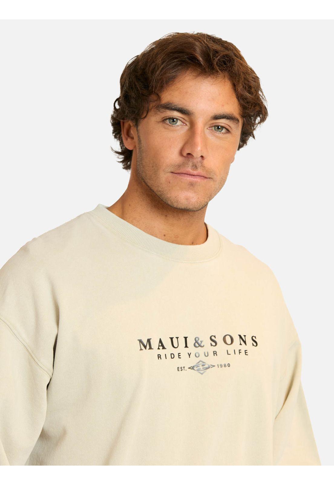 Poleron CR Oceandra Beige Hombre Maui And Sons-2