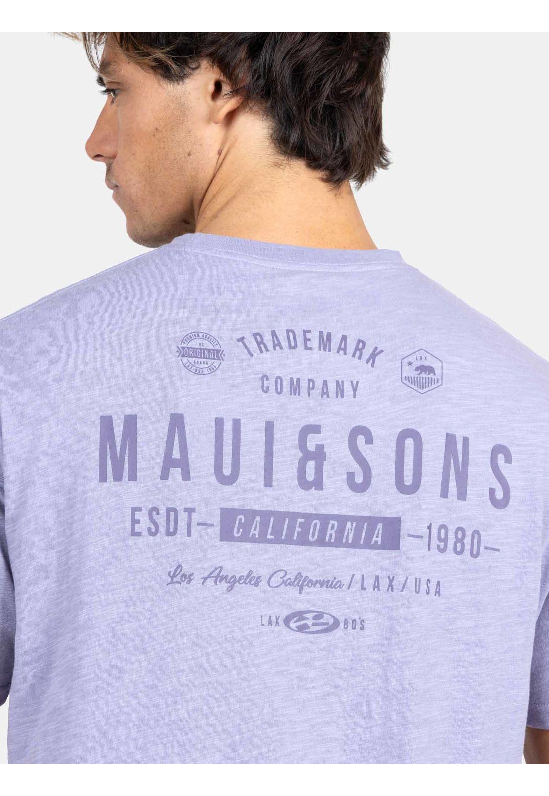 Polera MC Los Angeles Lax Morado Hombre Maui And Sons-3