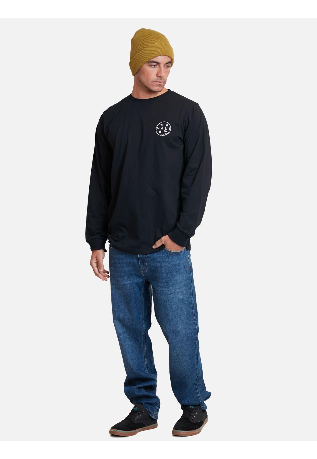 Polera Pukalani Negro Hombre Maui And Sons-3