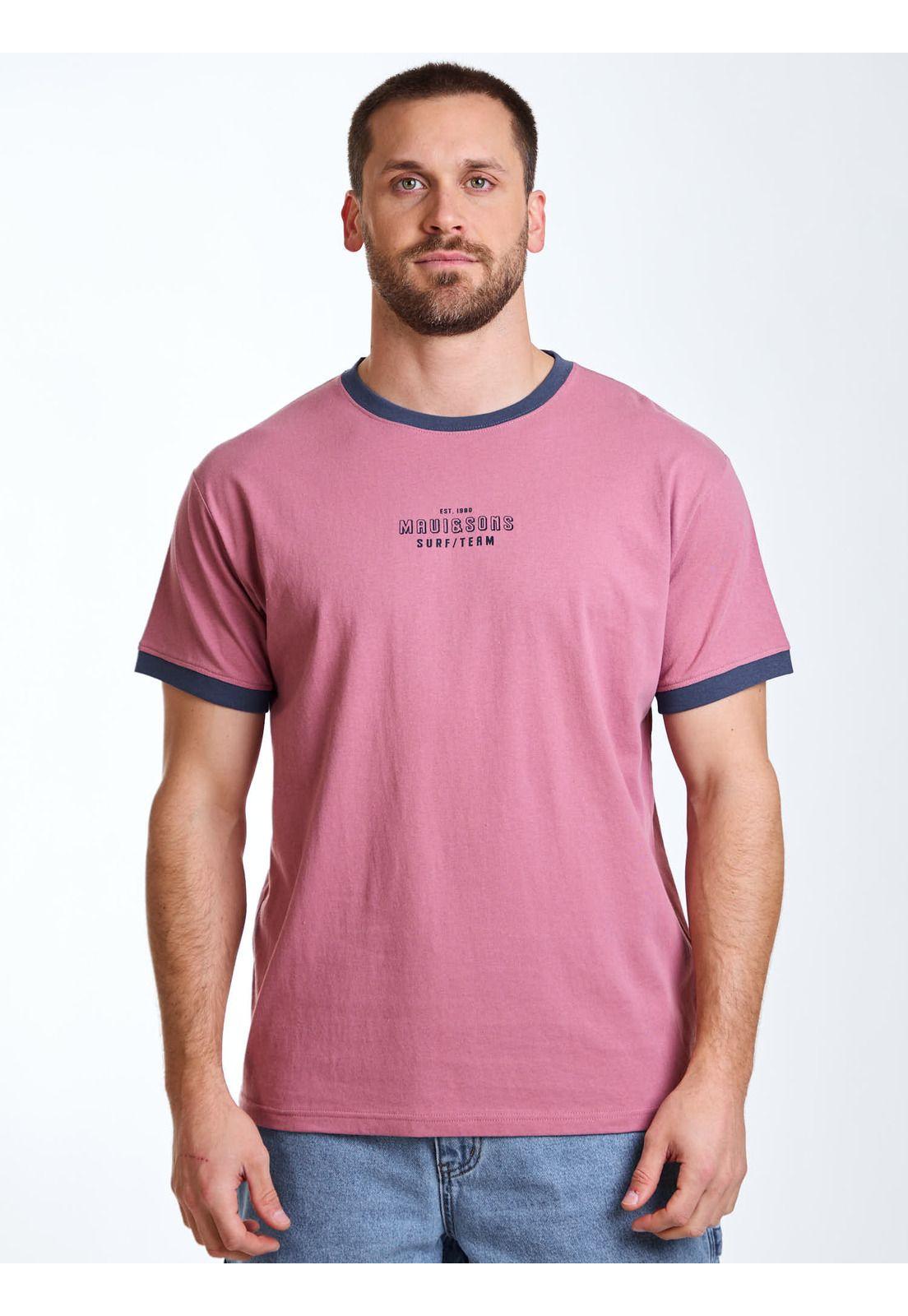 Polera MC Surfside Rosado Hombre Maui and Sons-0