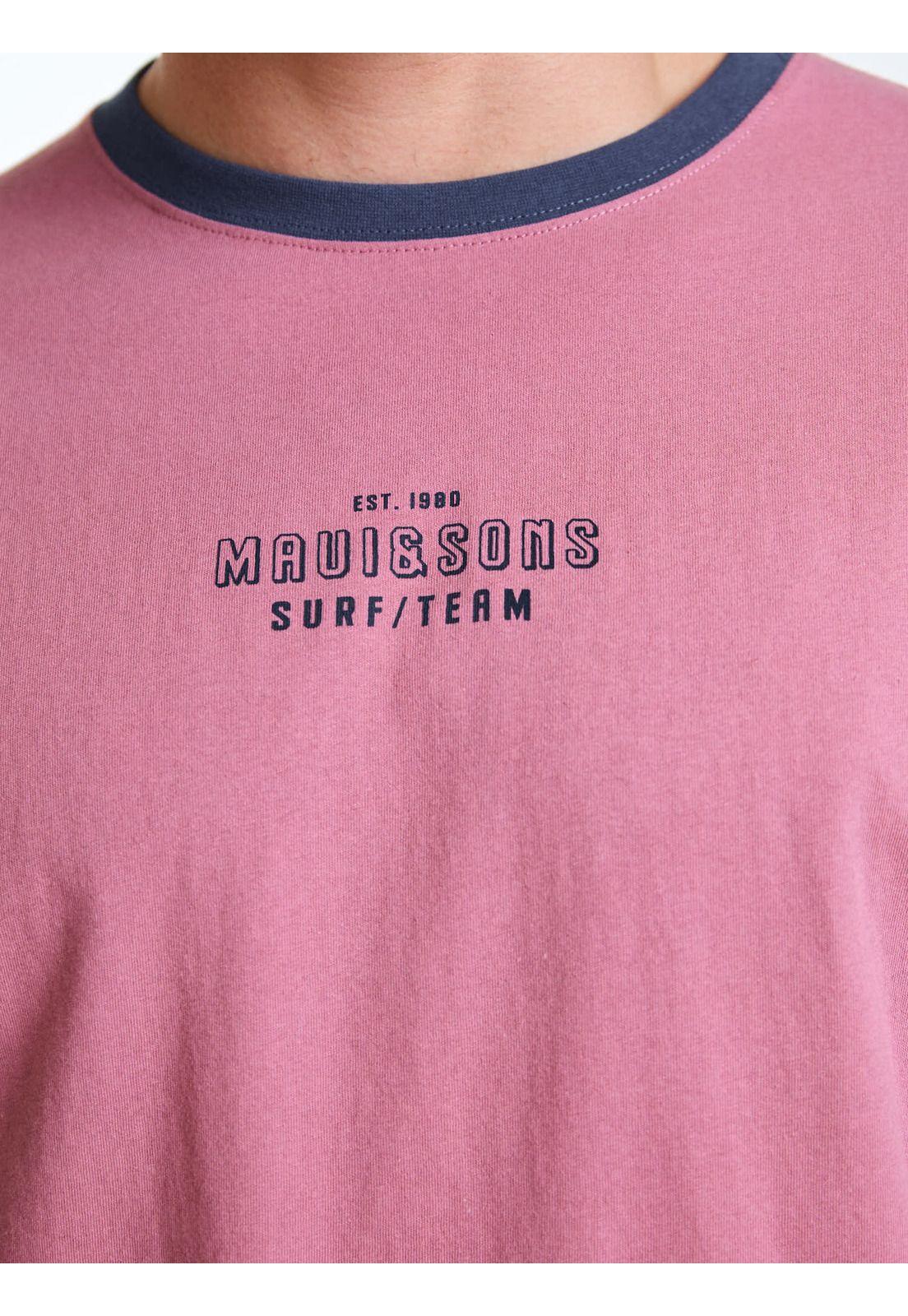 Polera MC Surfside Rosado Hombre Maui and Sons-4